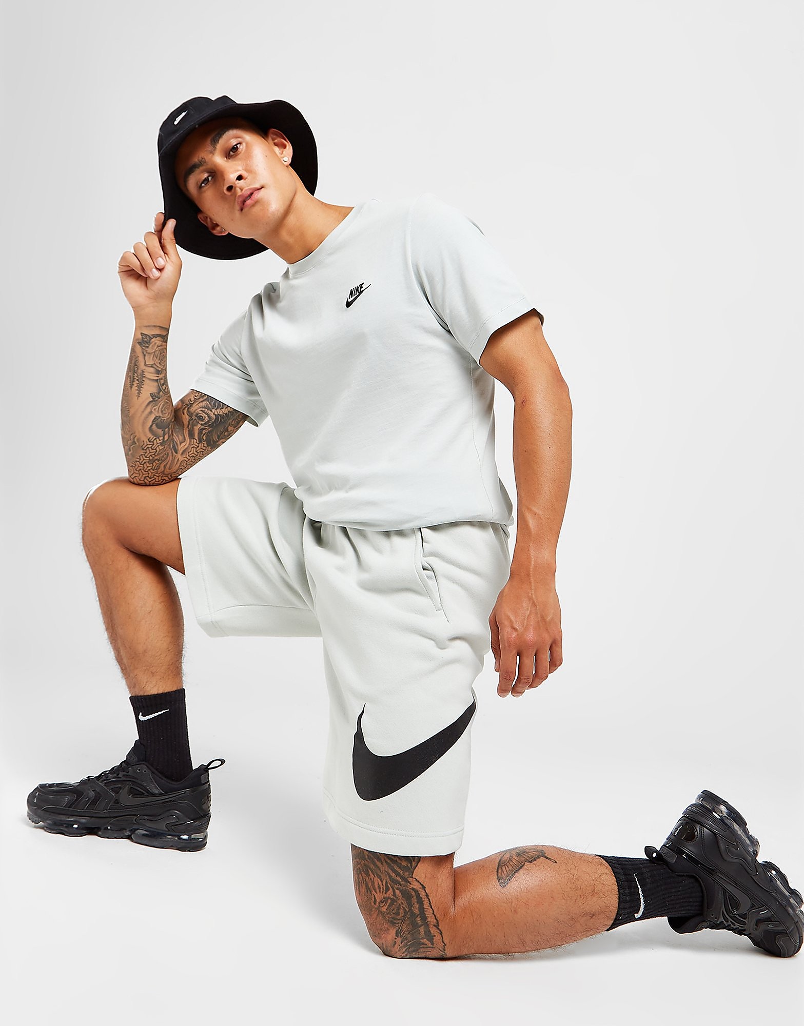 

Nike Large Logo Shorts - Grey/SILVER - Mens, Grey/SILVER