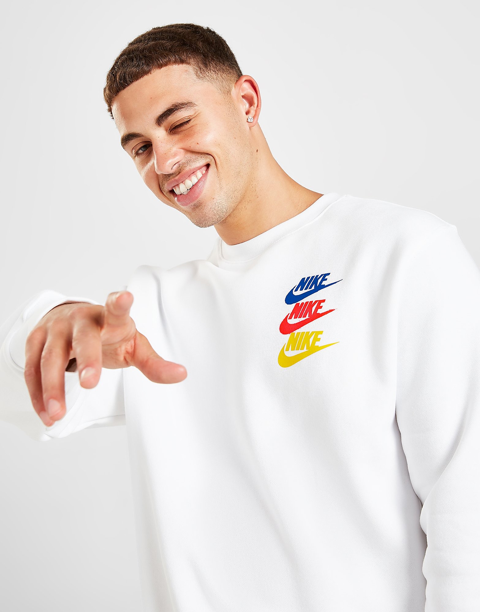 

Nike Festival Crew Sweatshirt - White - Mens, White