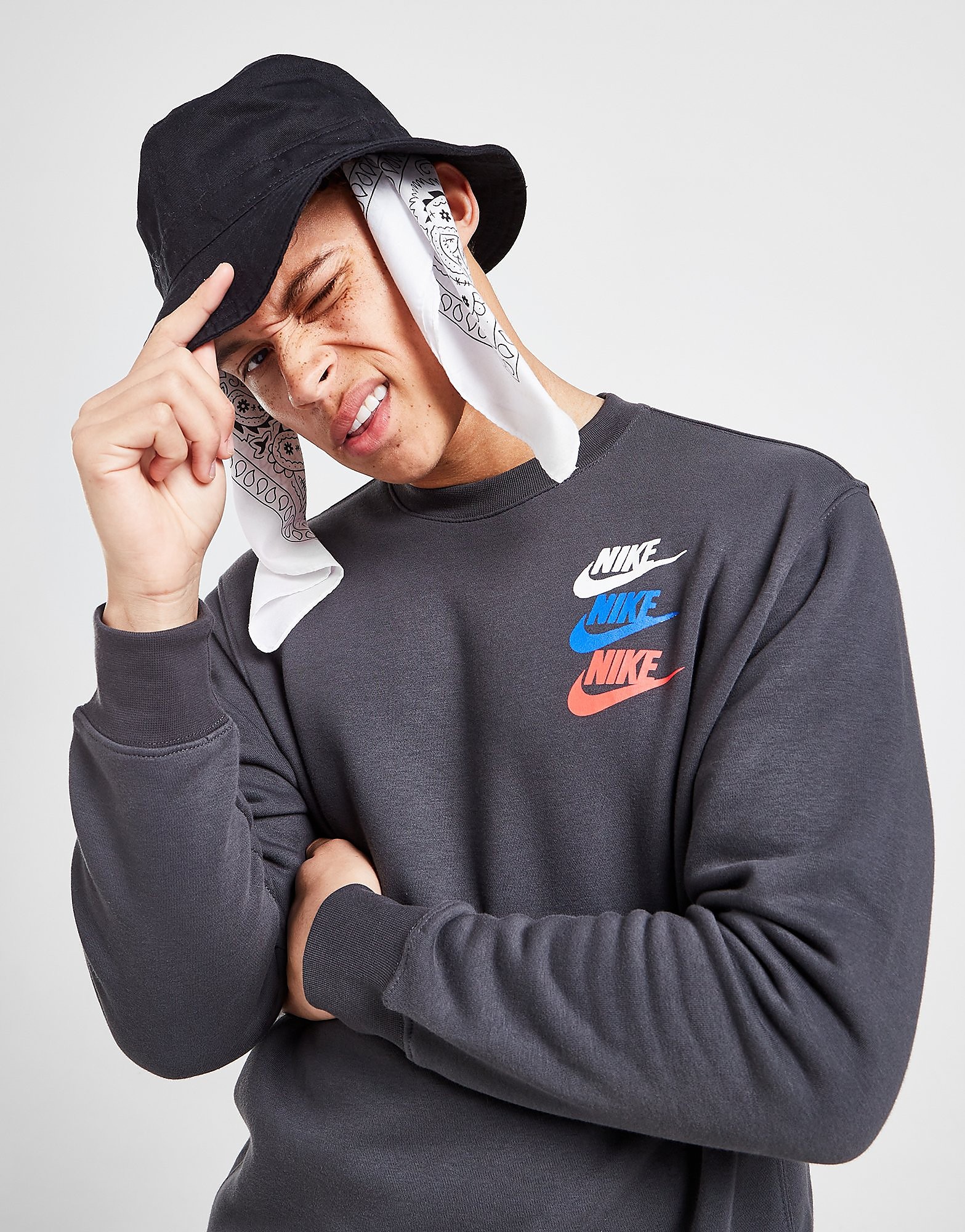 

Nike Festival Crew Sweatshirt - Grey - Mens, Grey