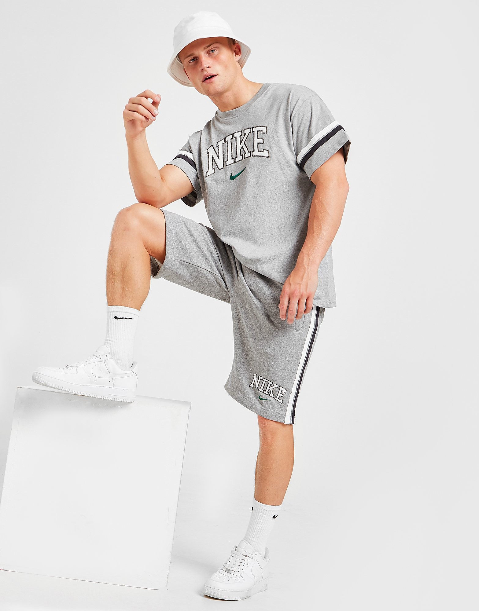 Nike Calções Retro - Cinzento - Mens, Cinzento