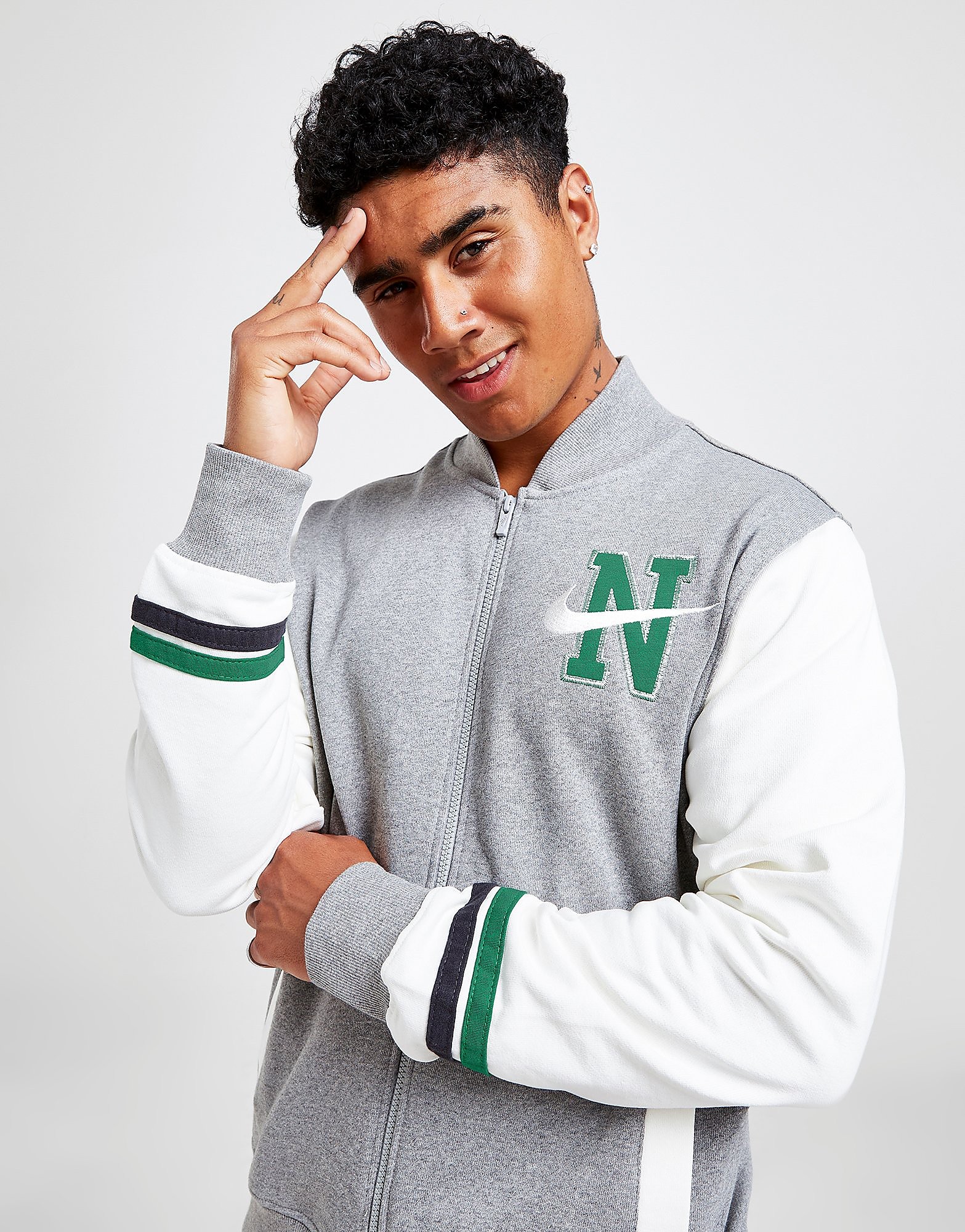 

Nike Retro Varsity Jacket - Grey - Mens, Grey