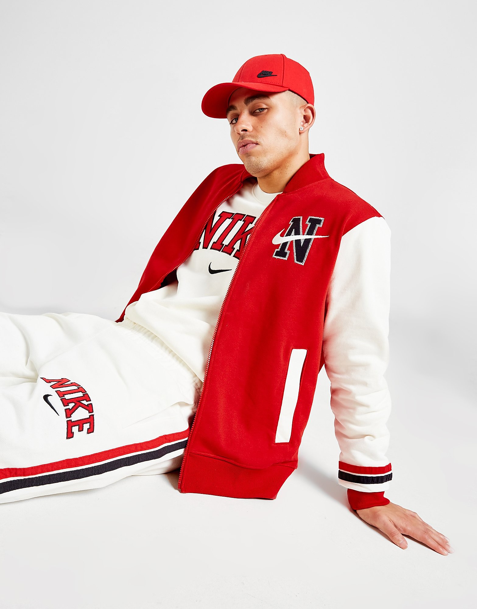 Nike Casaco Retro Varsity - Vermelho - Mens, Vermelho