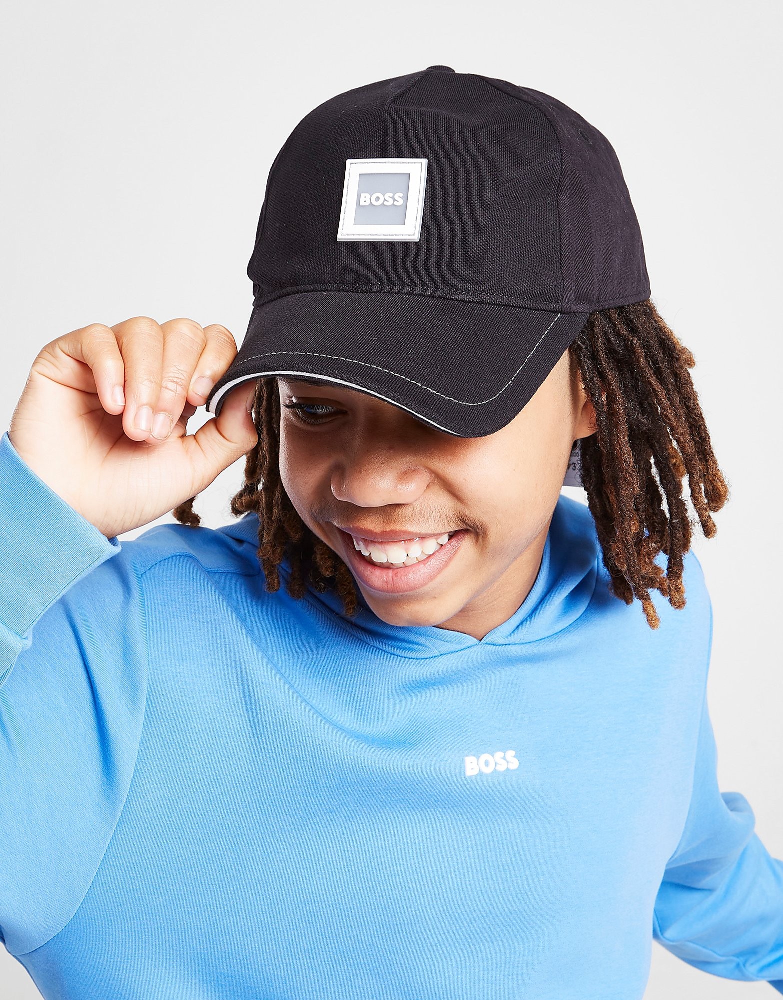 

BOSS Square Logo Cap Junior - Black - Kids, Black