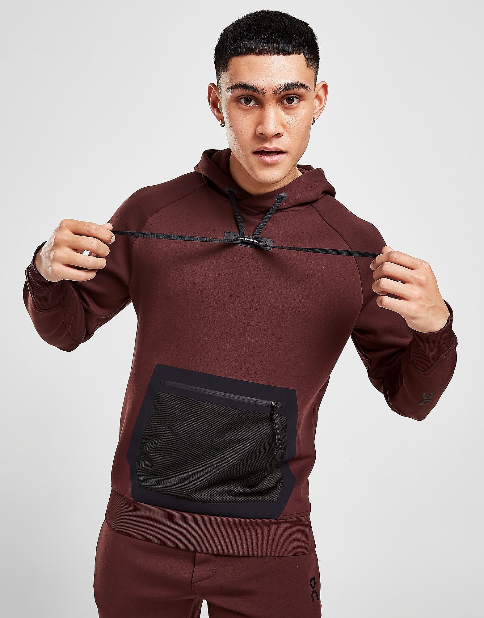 

On running Tech Hoodie - Red - Mens, Red