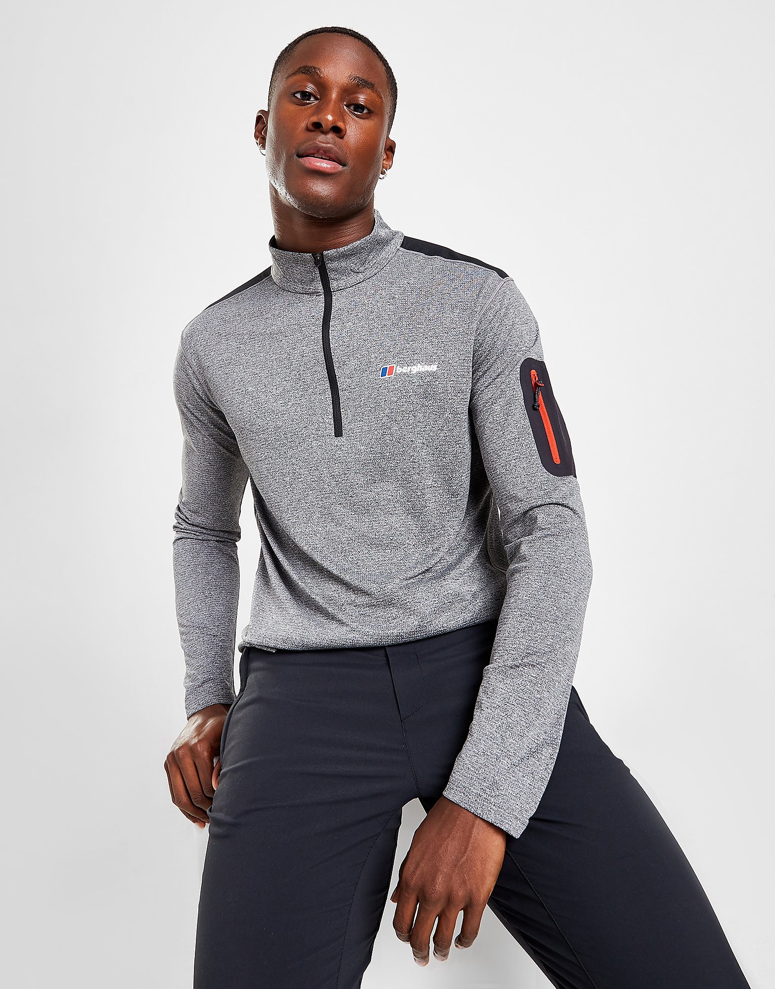 

Berghaus Explorer 1/4 Zip Long Sleeve Top - Only at JD - Grey - Mens, Grey