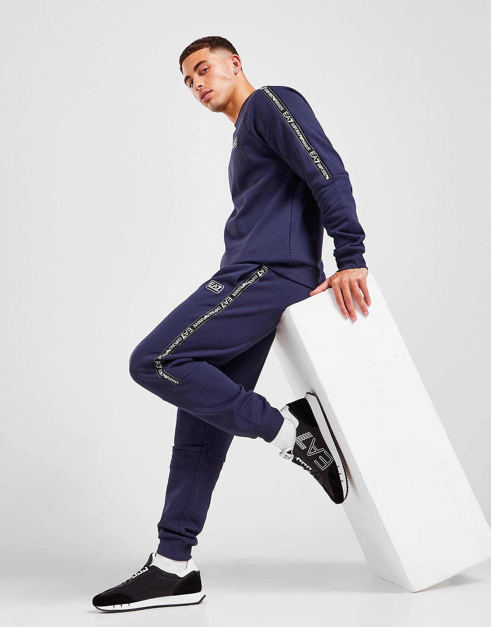 Emporio Armani EA7 Tape Joggers - Only at JD - Navy - Mens, Navy