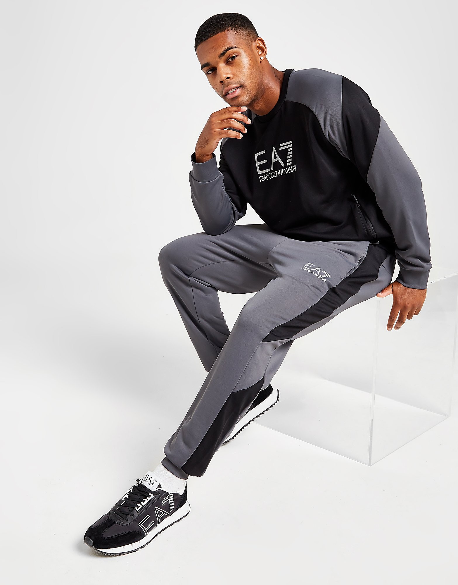 

Emporio Armani EA7 Tape Track Pants - Grey - Mens, Grey