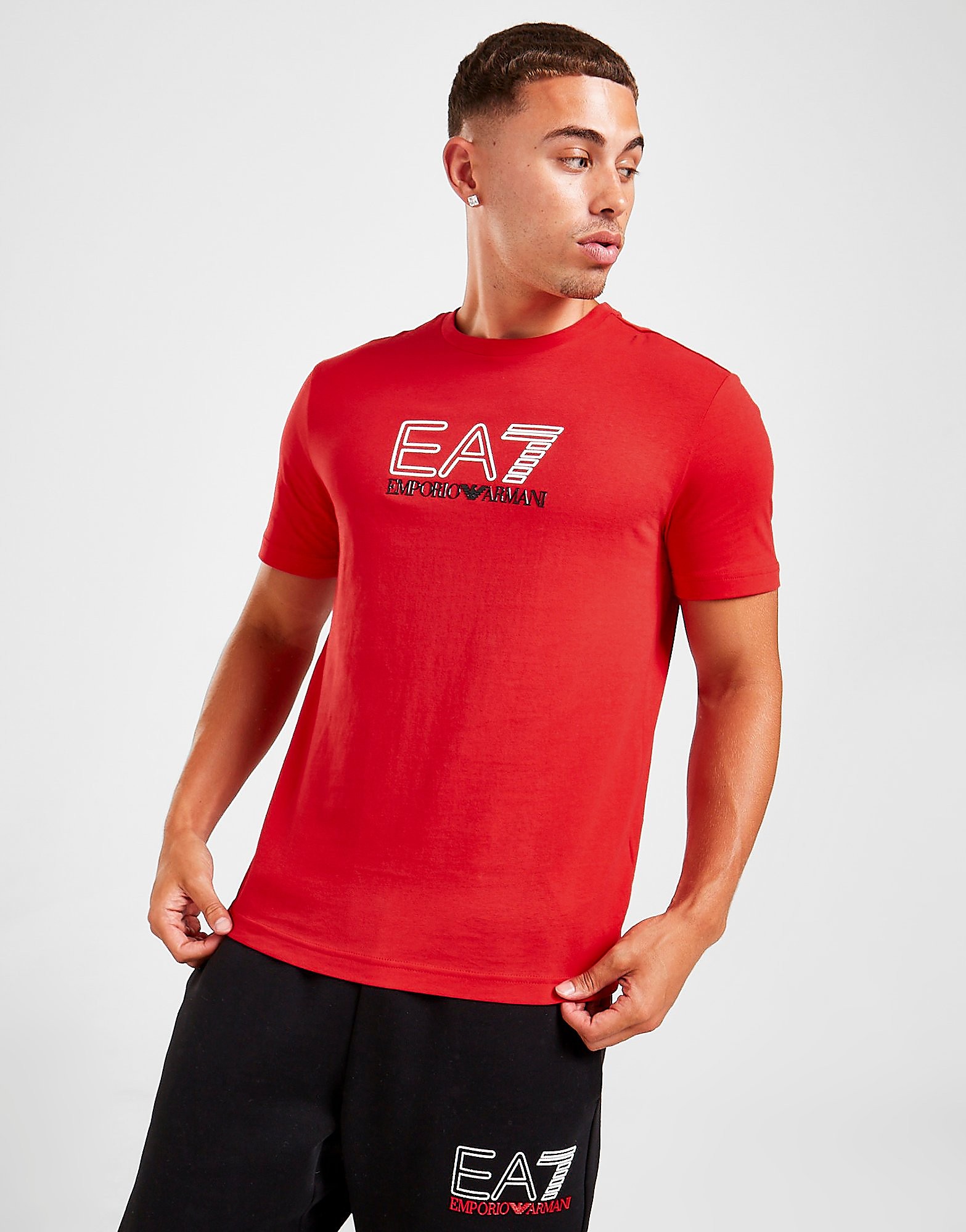 

Emporio Armani EA7 Visibility Logo T-Shirt - Only at JD - Red - Mens, Red