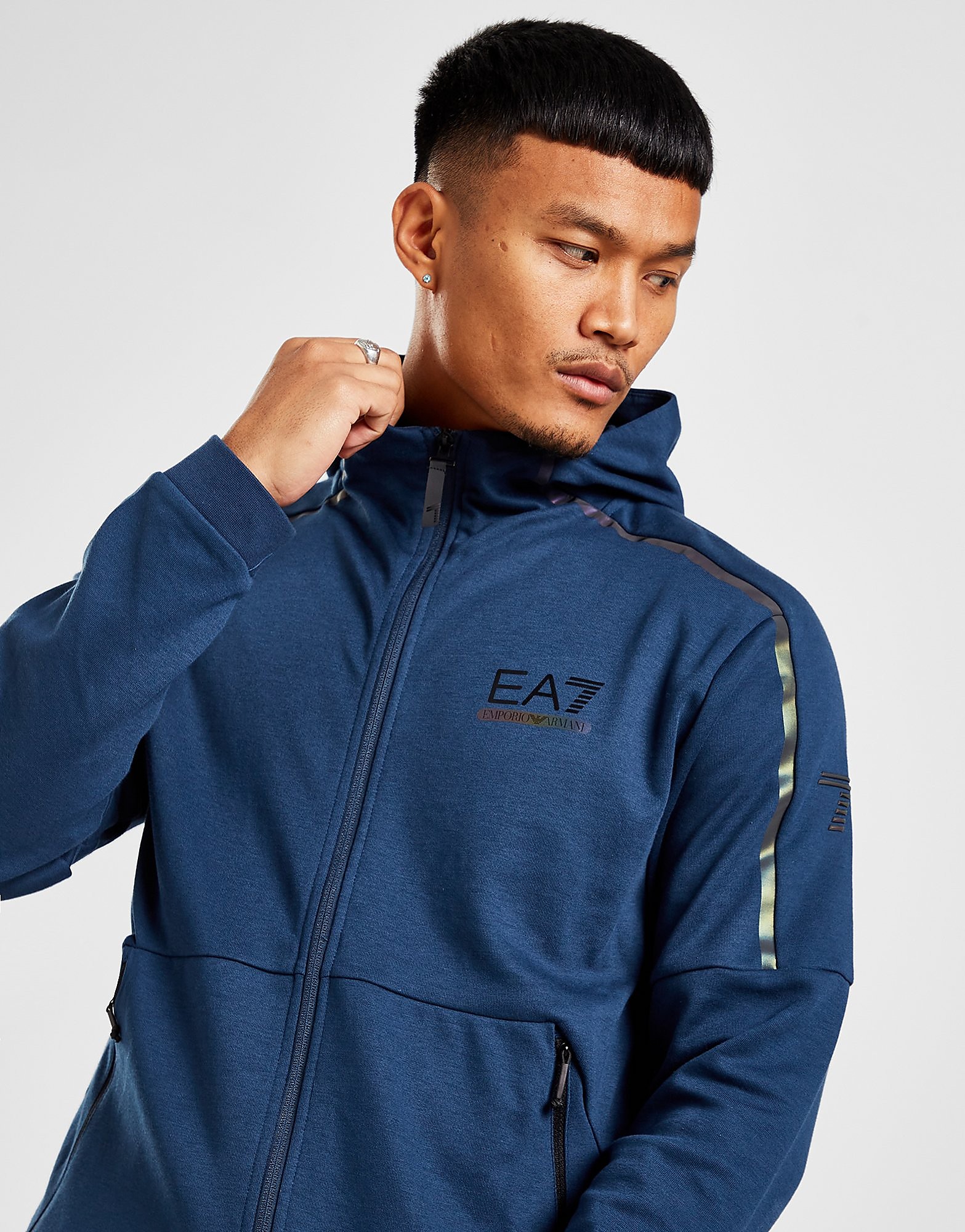 

Emporio Armani EA7 Ventus Tech Full Zip Hoodie - Navy - Mens, Navy