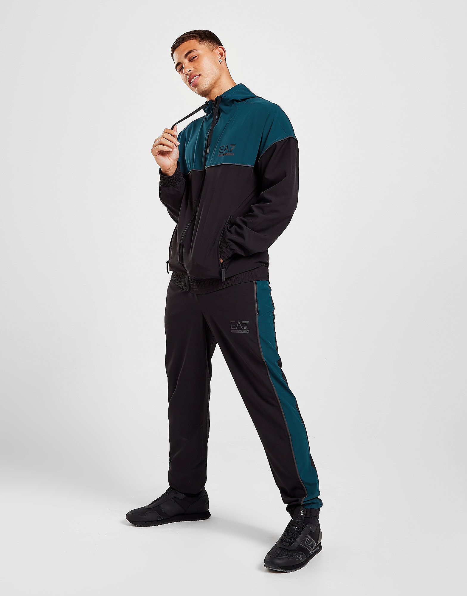 

Emporio Armani EA7 Ventus Woven Full Zip Tracksuit - Black - Mens, Black