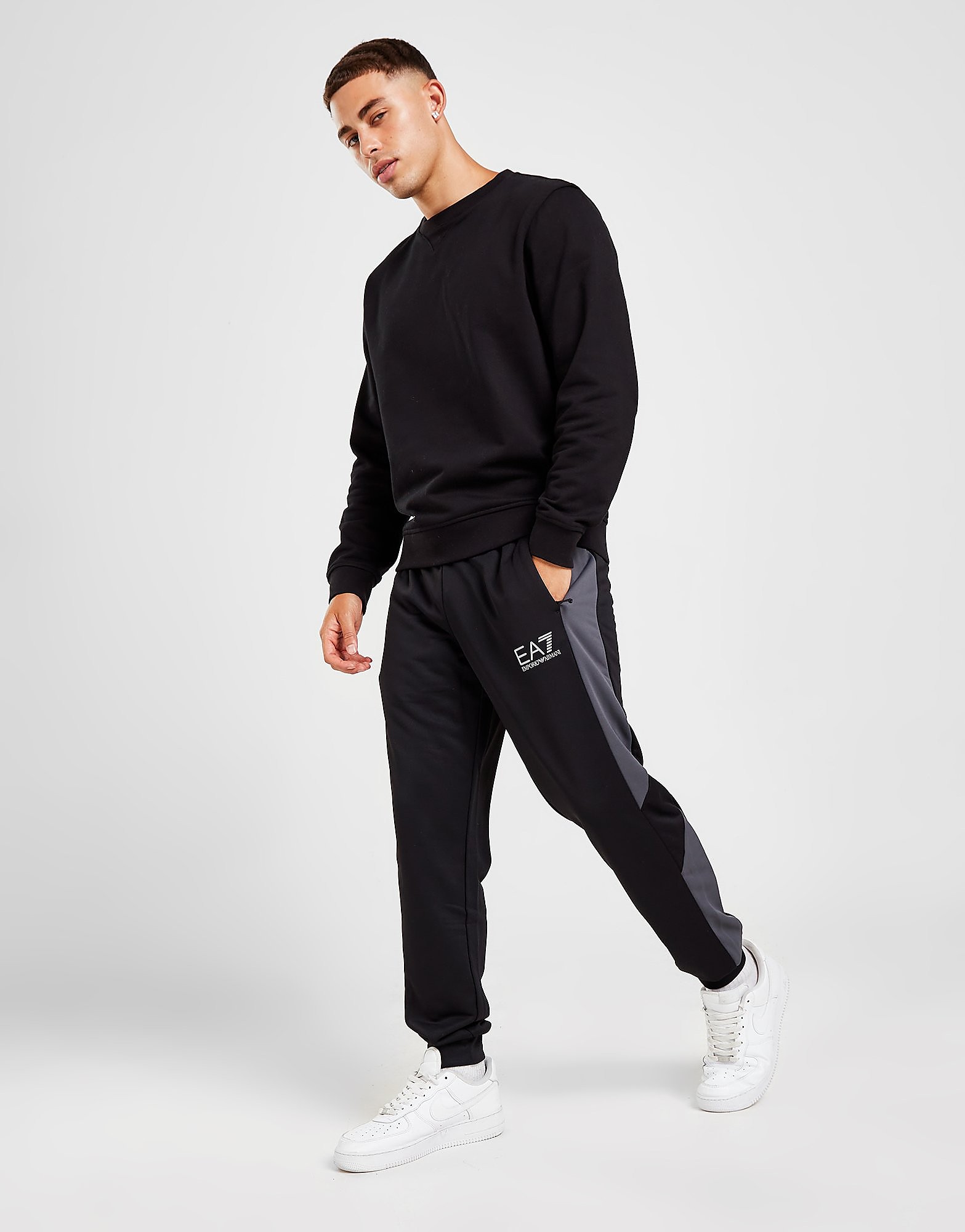 

Emporio Armani EA7 Tape Track Pants - Black - Mens, Black