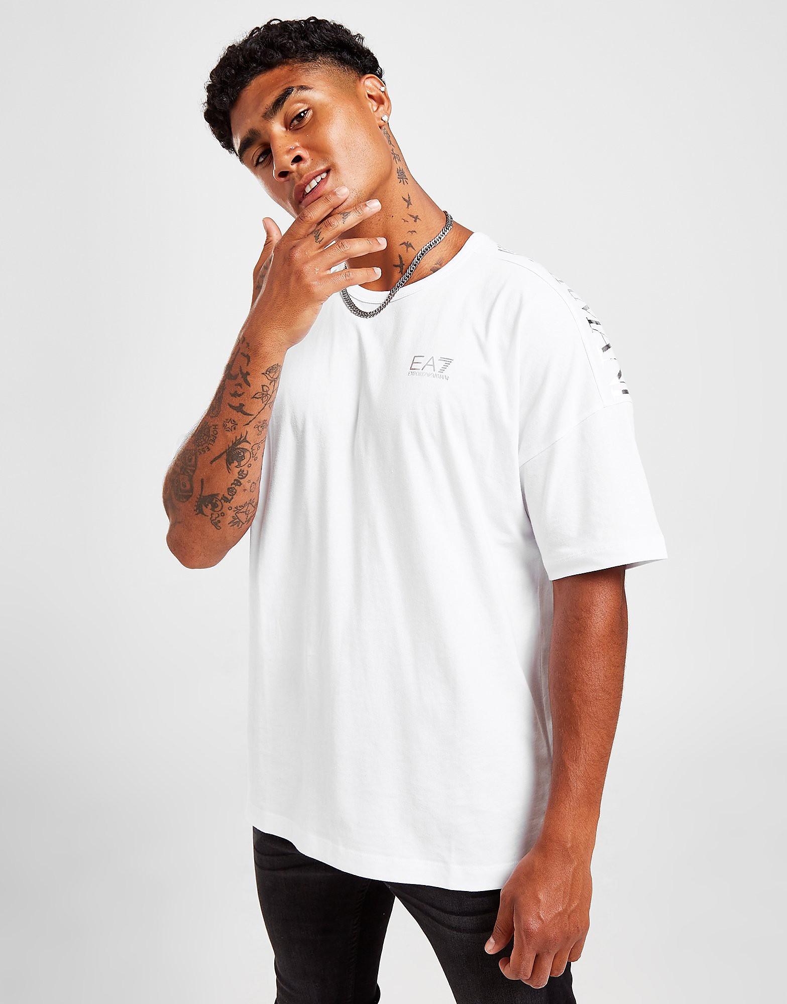 

Emporio Armani EA7 Extend Logo T-Shirt - White - Mens, White
