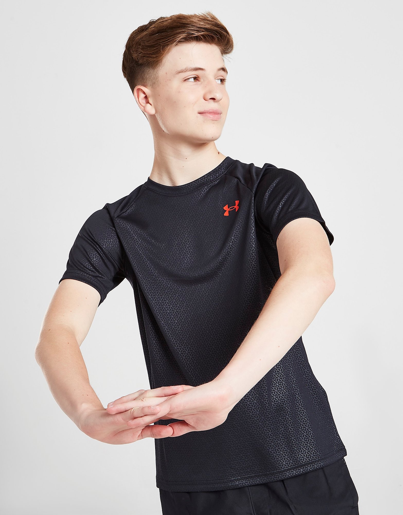 

Under Armour Tech Emboss T-Shirt Junior - Black - Kids, Black
