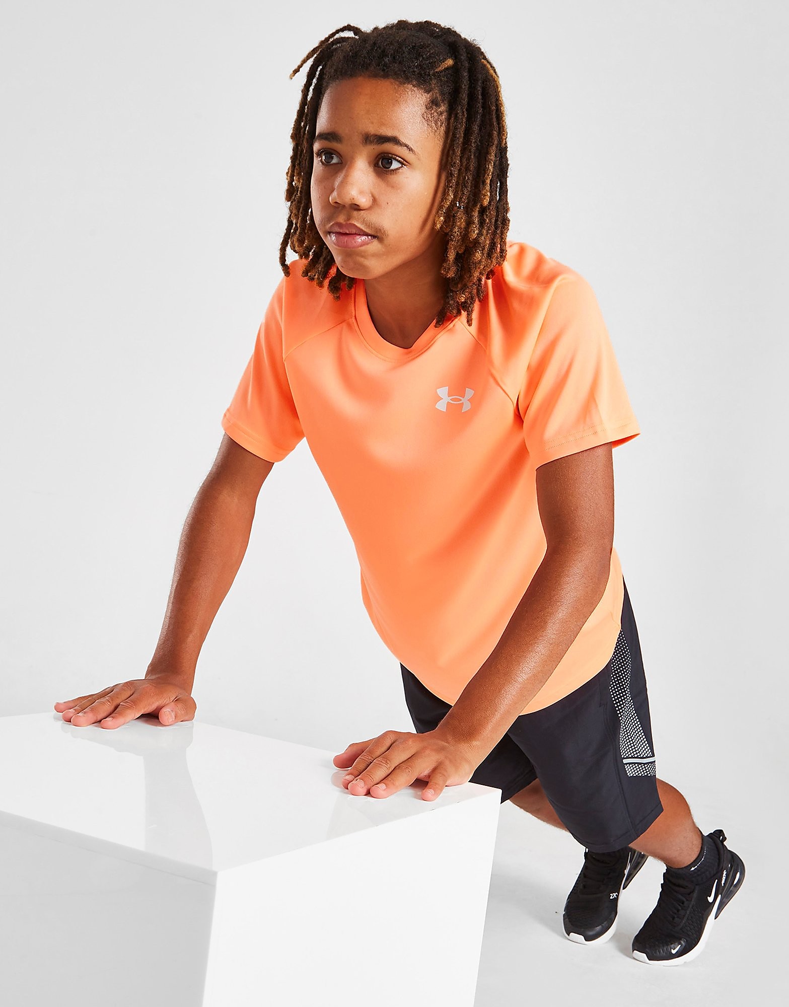 

Under Armour Wordmark Reflective T-Shirt Junior - Orange - Kids, Orange