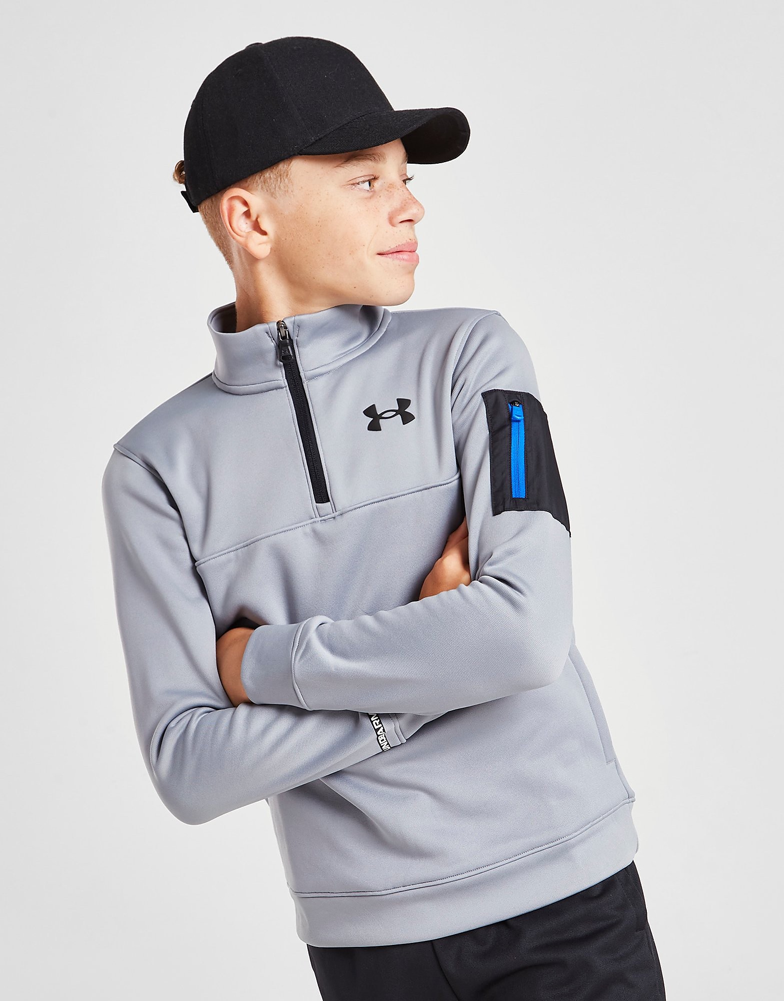 

Under Armour UA Armour Fleece 1/4 Zip Track Top Junior - Grey - Kids, Grey