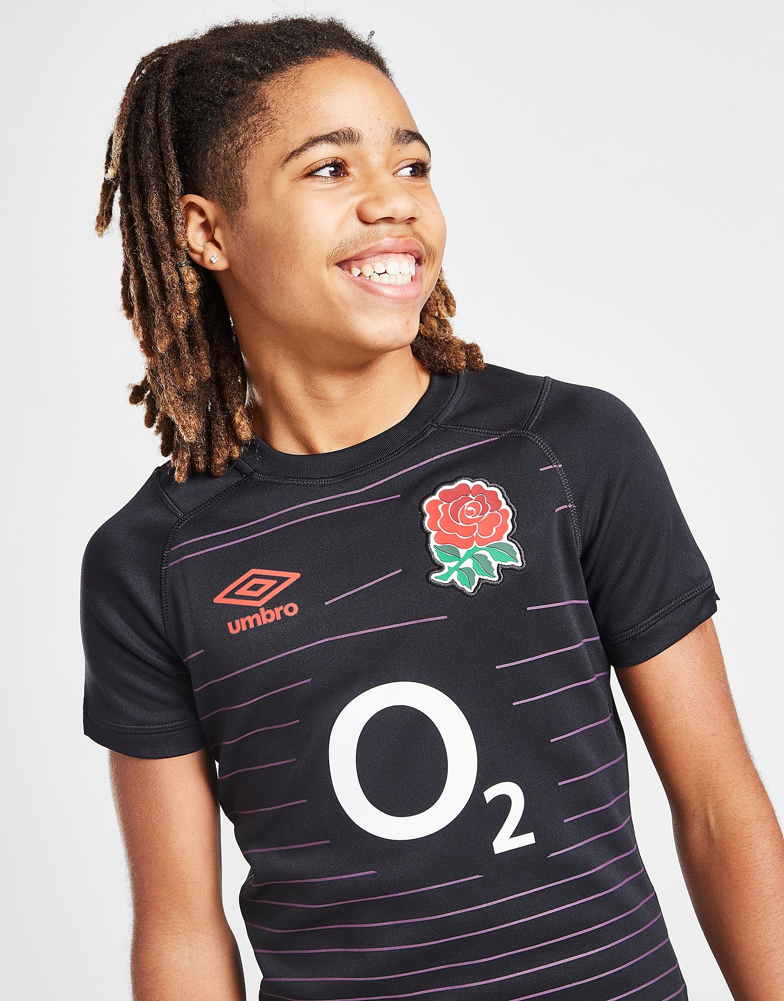 

Umbro England RFU 2022/23 Away Shirt Junior - Black - Kids, Black