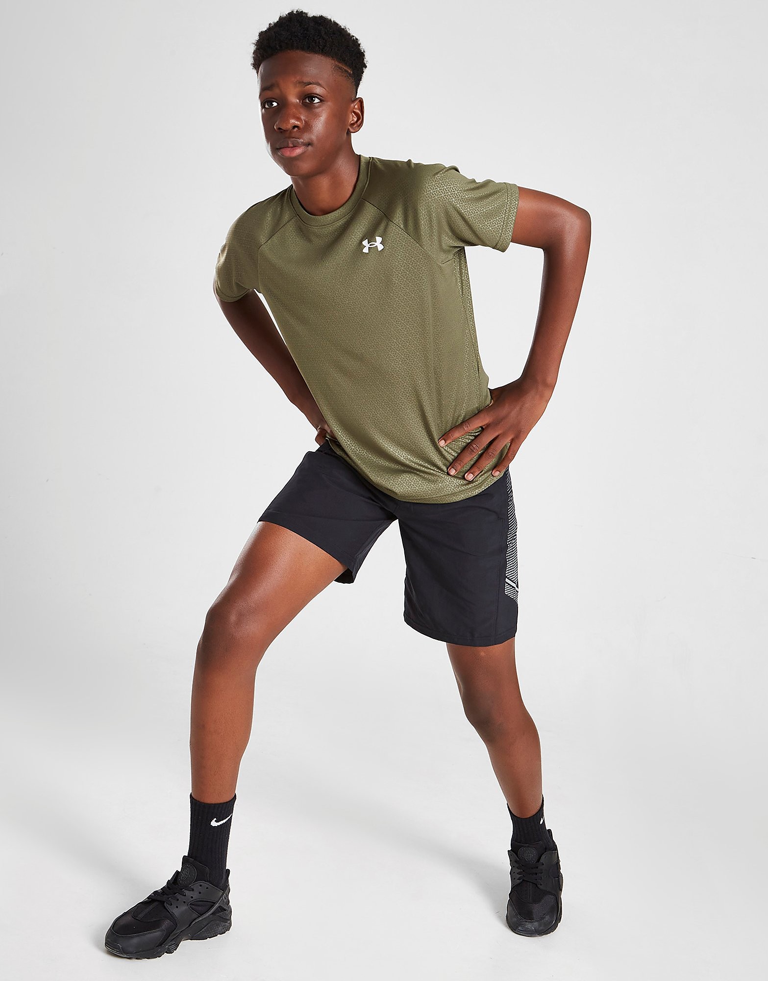 Under Armour Tech Emboss T-Shirt Junior - Green - Kids, Green