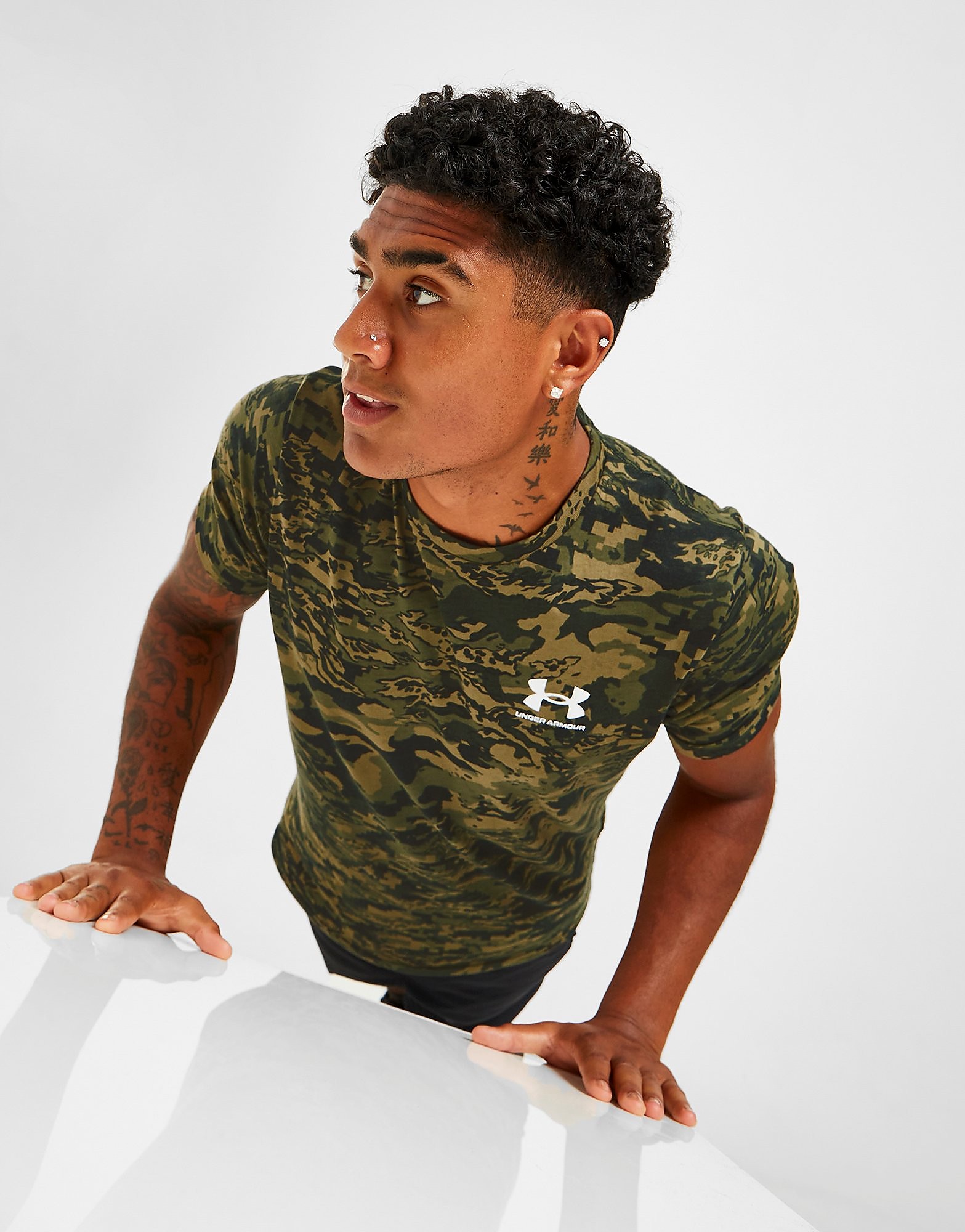 

Under Armour Camo T-Shirt - Black - Mens, Black