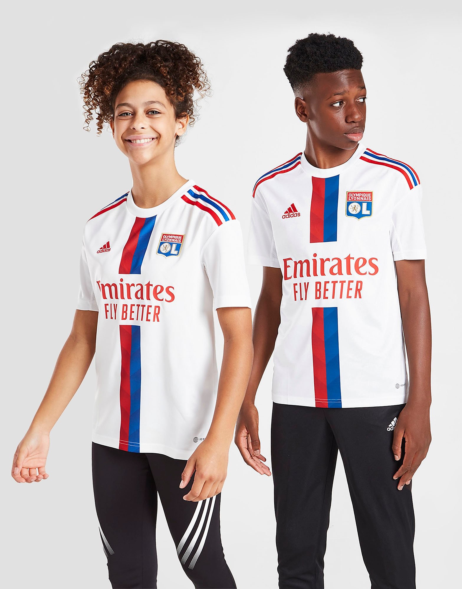 

adidas Olympique Lyon 2022/23 Home Shirt Junior - White - Kids, White