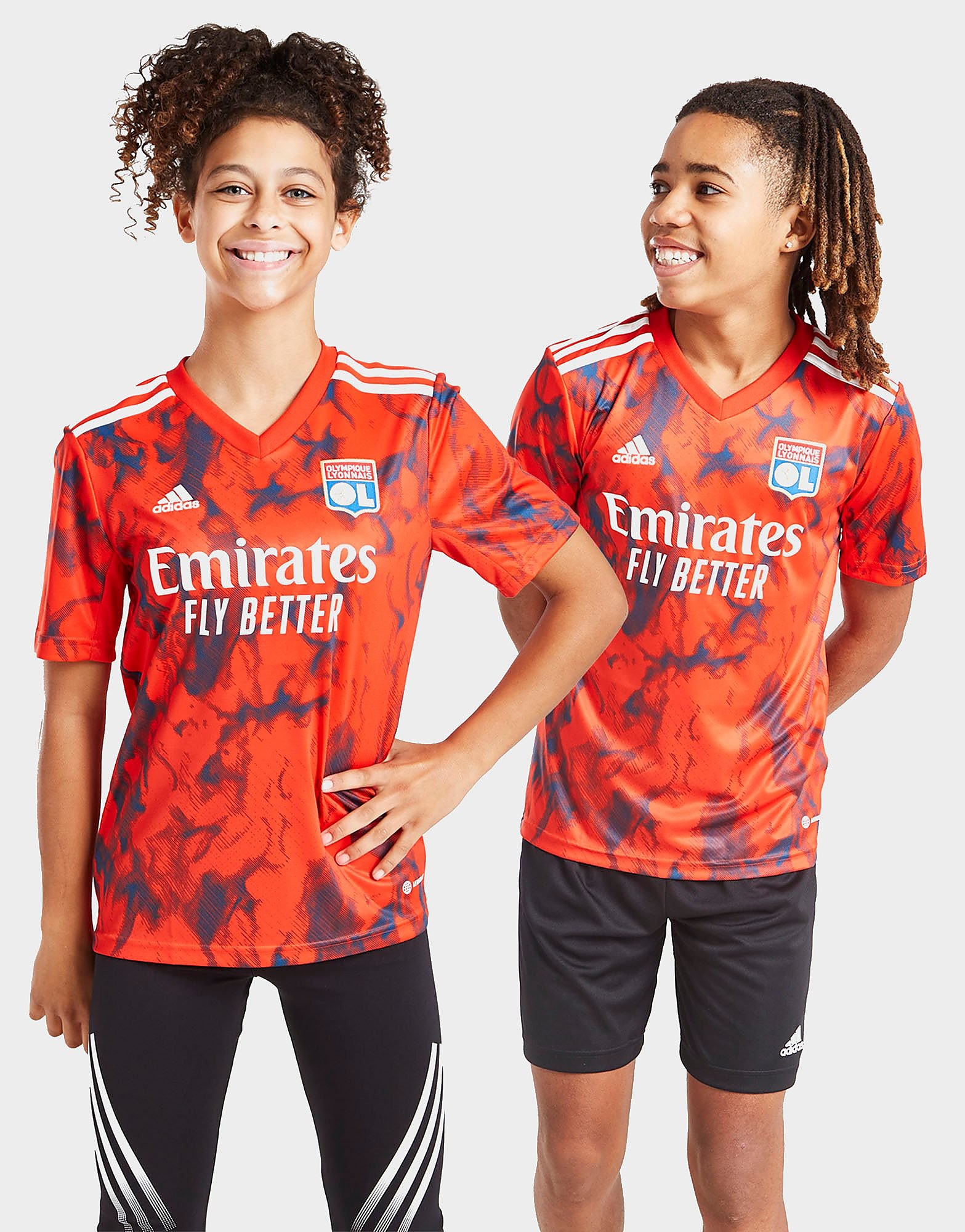

adidas Olympique Lyon 2022/23 Away Shirt Junior - Active Red - Kids, Active Red