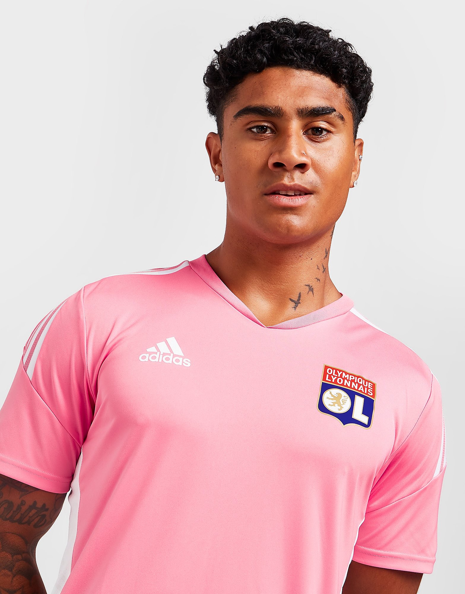 

adidas Olympique Lyon Training Shirt - Pink - Mens, Pink