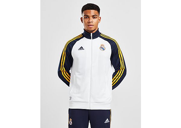 Adidas Real Madrid DNA Track Top - White / Night Navy/Black - Mens, White / Night Navy/Black