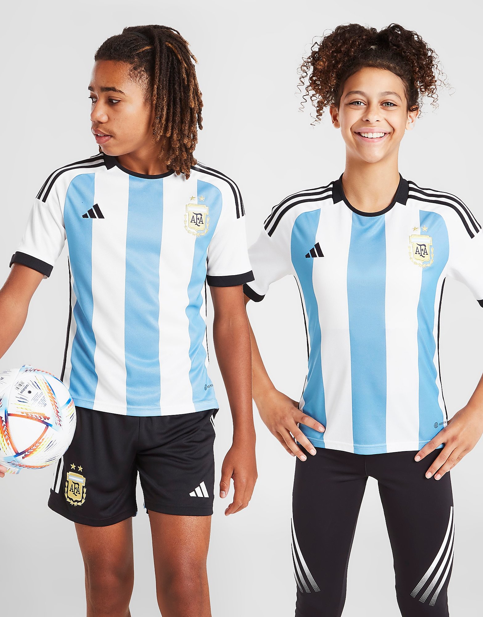 

adidas Argentina 2022 Home Shirt Junior - White / Light Blue/Blue - Kids, White / Light Blue/Blue