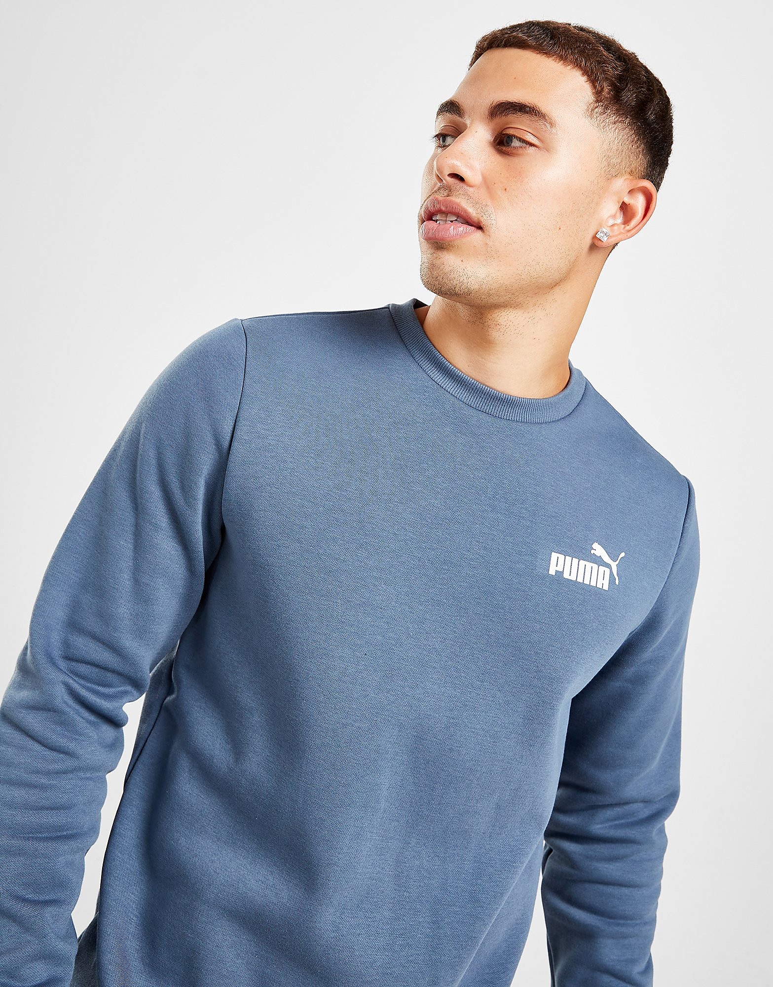 

Puma Core Small Logo Crew Sweatshirt - Only at JD - Blue - Mens, Blue