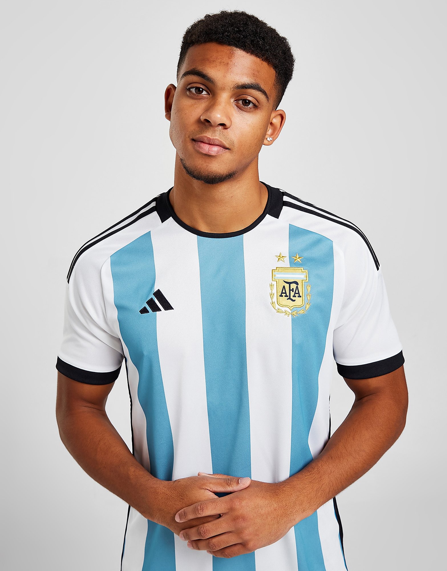 

adidas Argentina 2022 Home Shirt - White / Light Blue/Blue - Mens, White / Light Blue/Blue