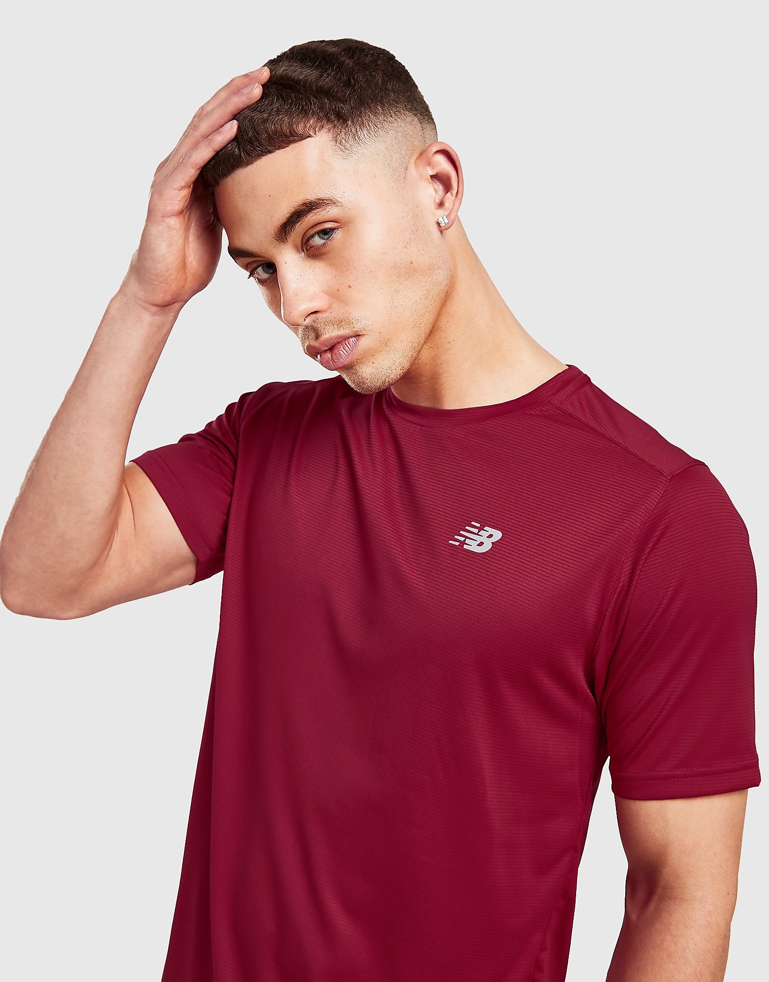 

New Balance Accelerate T-Shirt - Red - Mens, Red