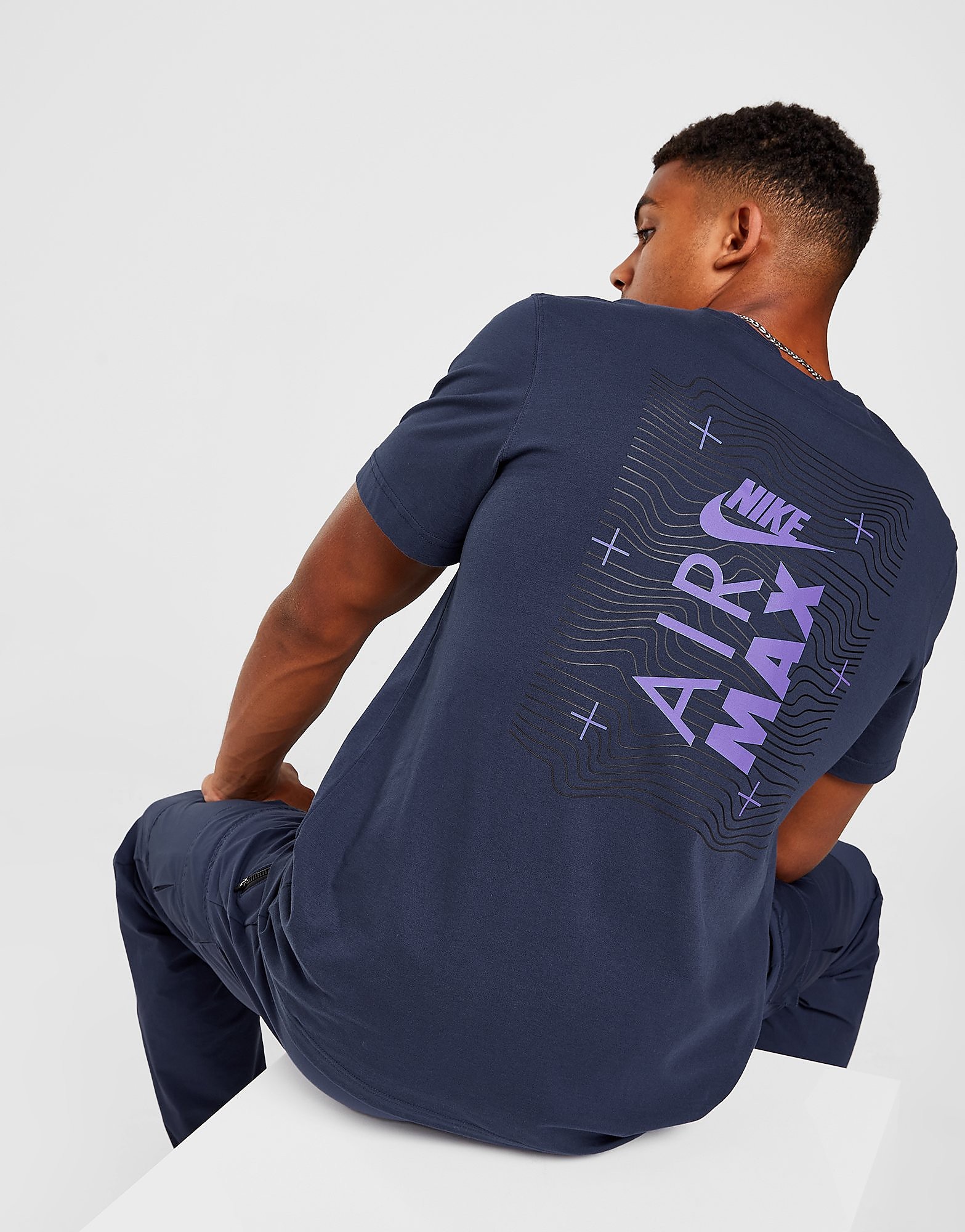 

Nike Air Max Short Sleeve T-Shirt - Only at JD - BLUE - Mens, BLUE