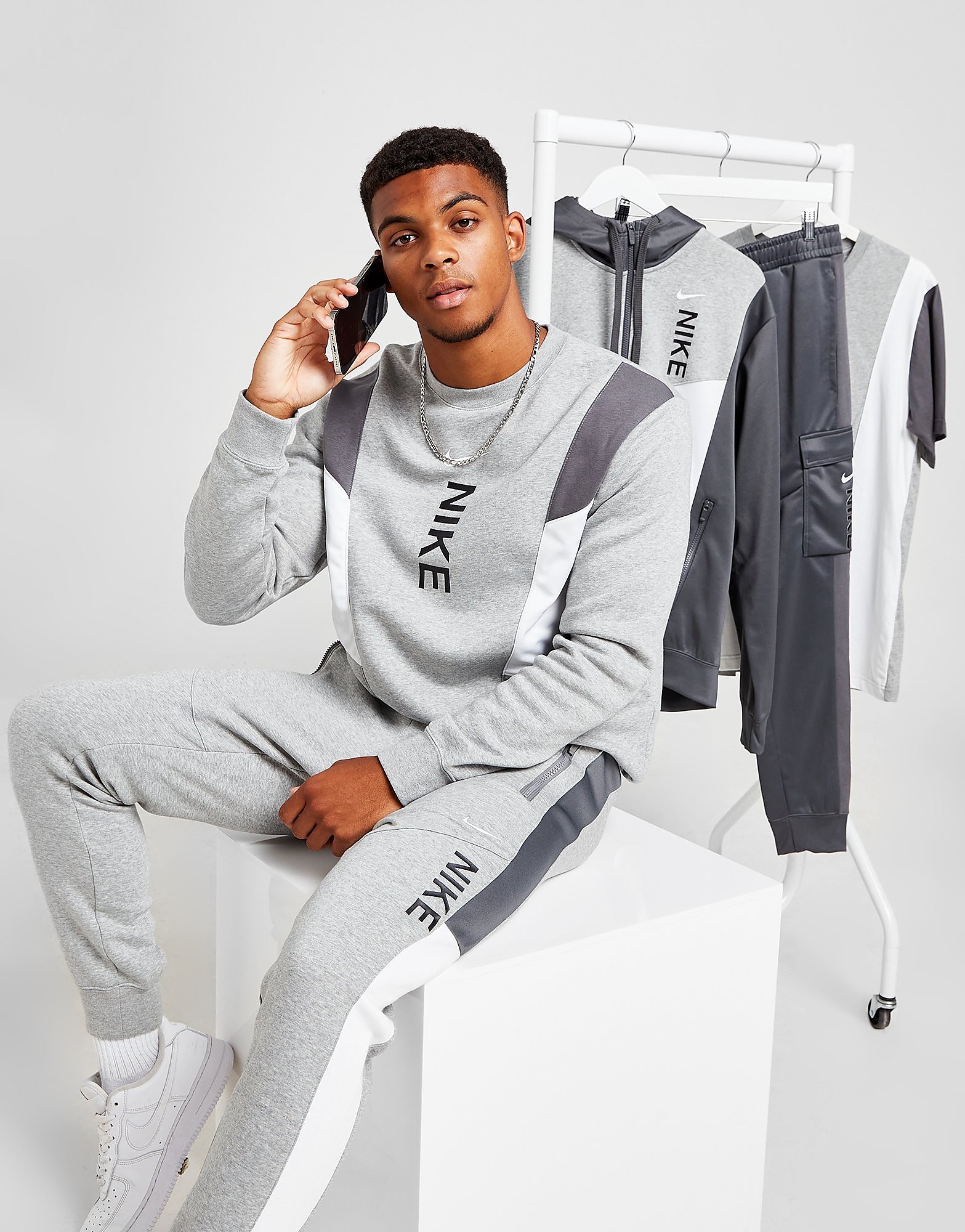 

Nike Hybrid Fleece Crew Sweatshirt - Only at JD - Grey - Mens, Grey