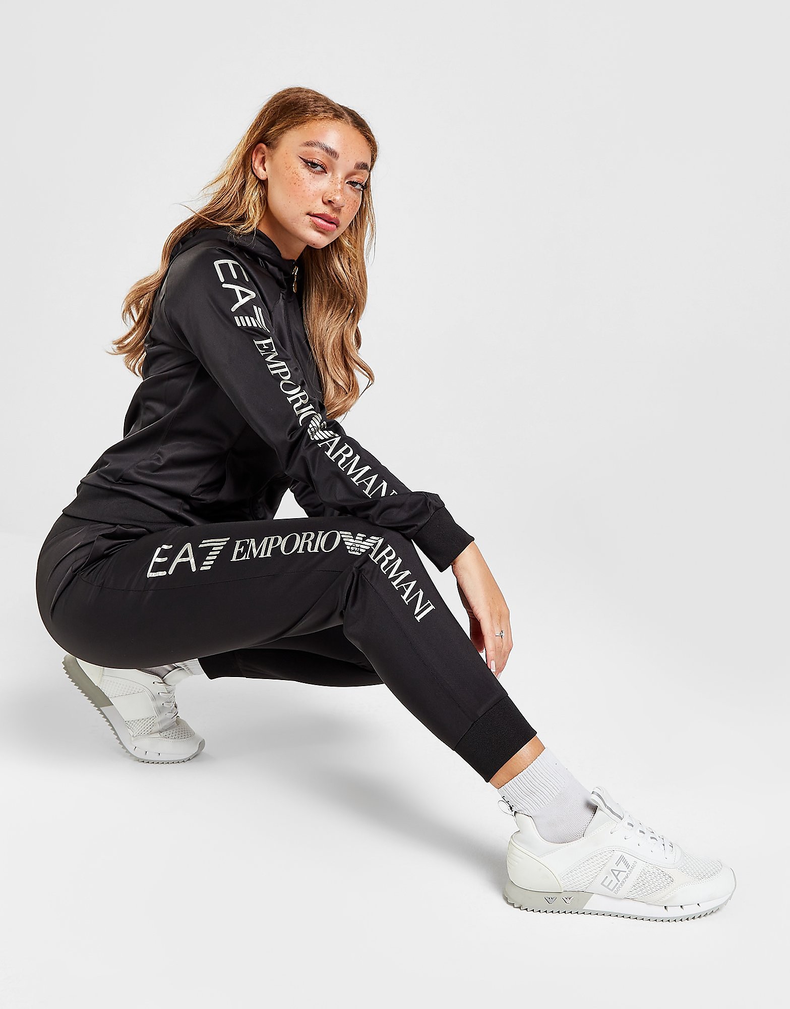 

Emporio Armani EA7 Logo Tracksuit - Black - Womens, Black