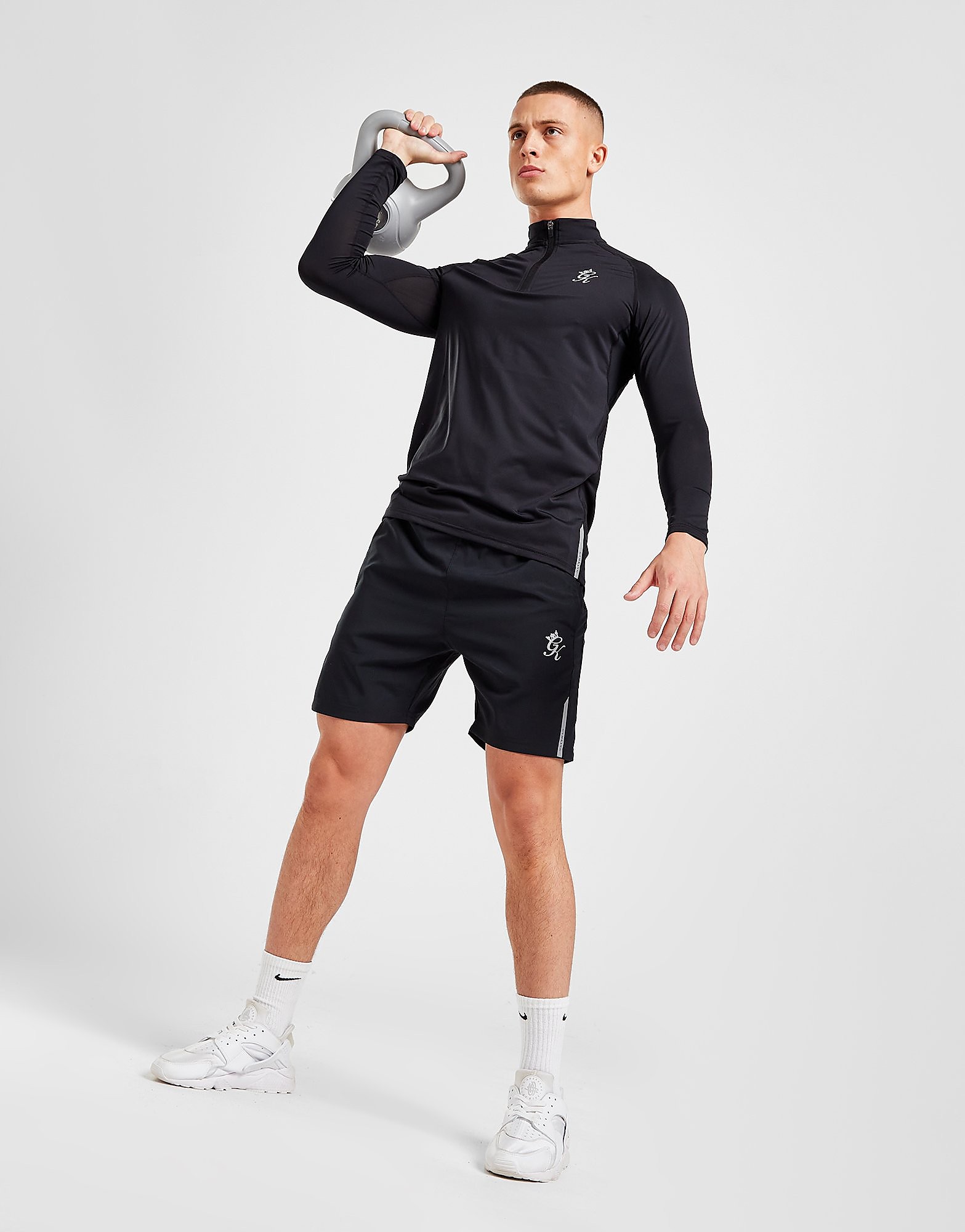 

Gym King Energy 1/4 Zip Top/Shorts Set - Only at JD - Black - Mens, Black