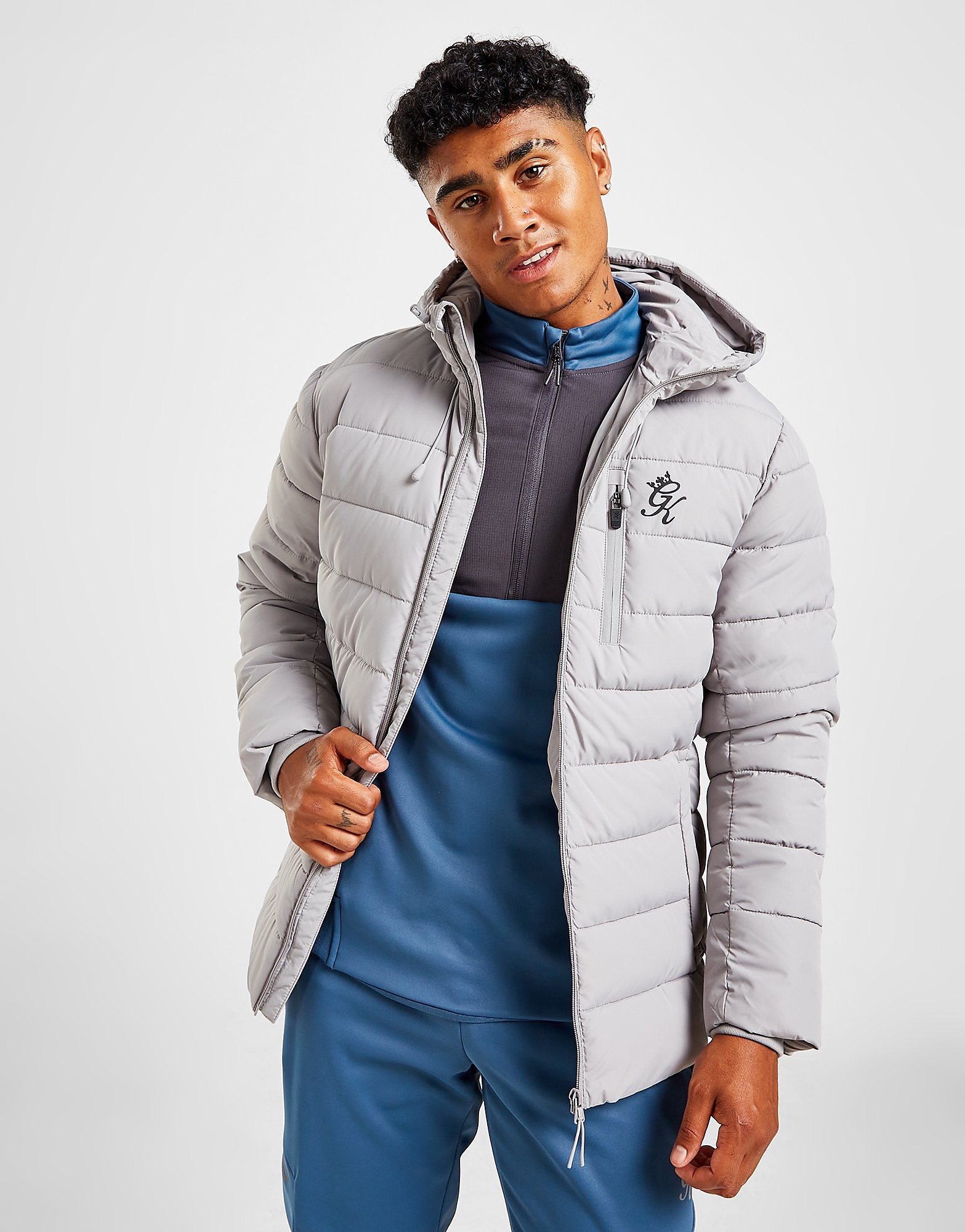 

Gym King Padded Reflective Pocket Jacket - Only at JD - Grey - Mens, Grey