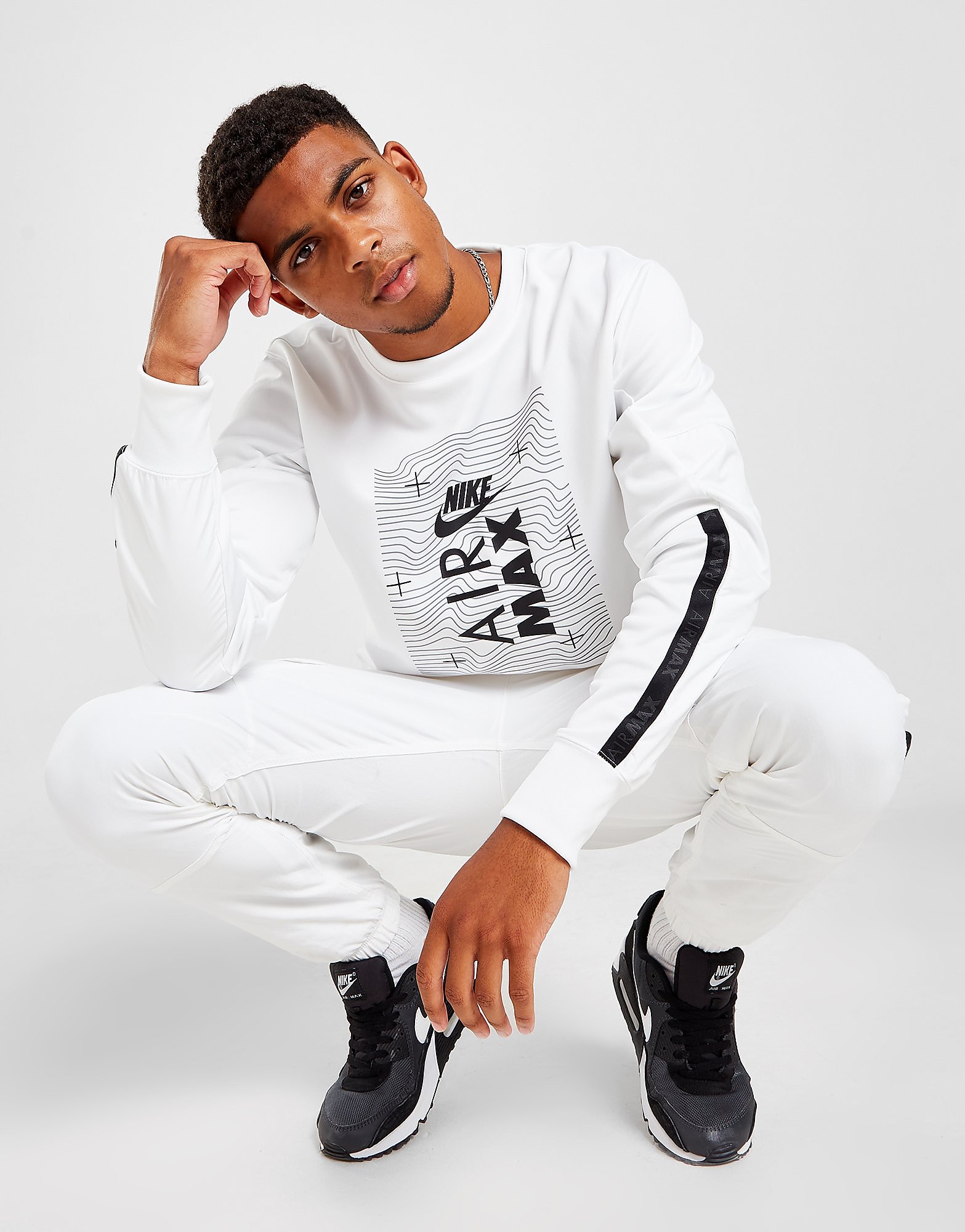 

Nike Air Max Poly Crew Sweatshirt - Only at JD - White - Mens, White