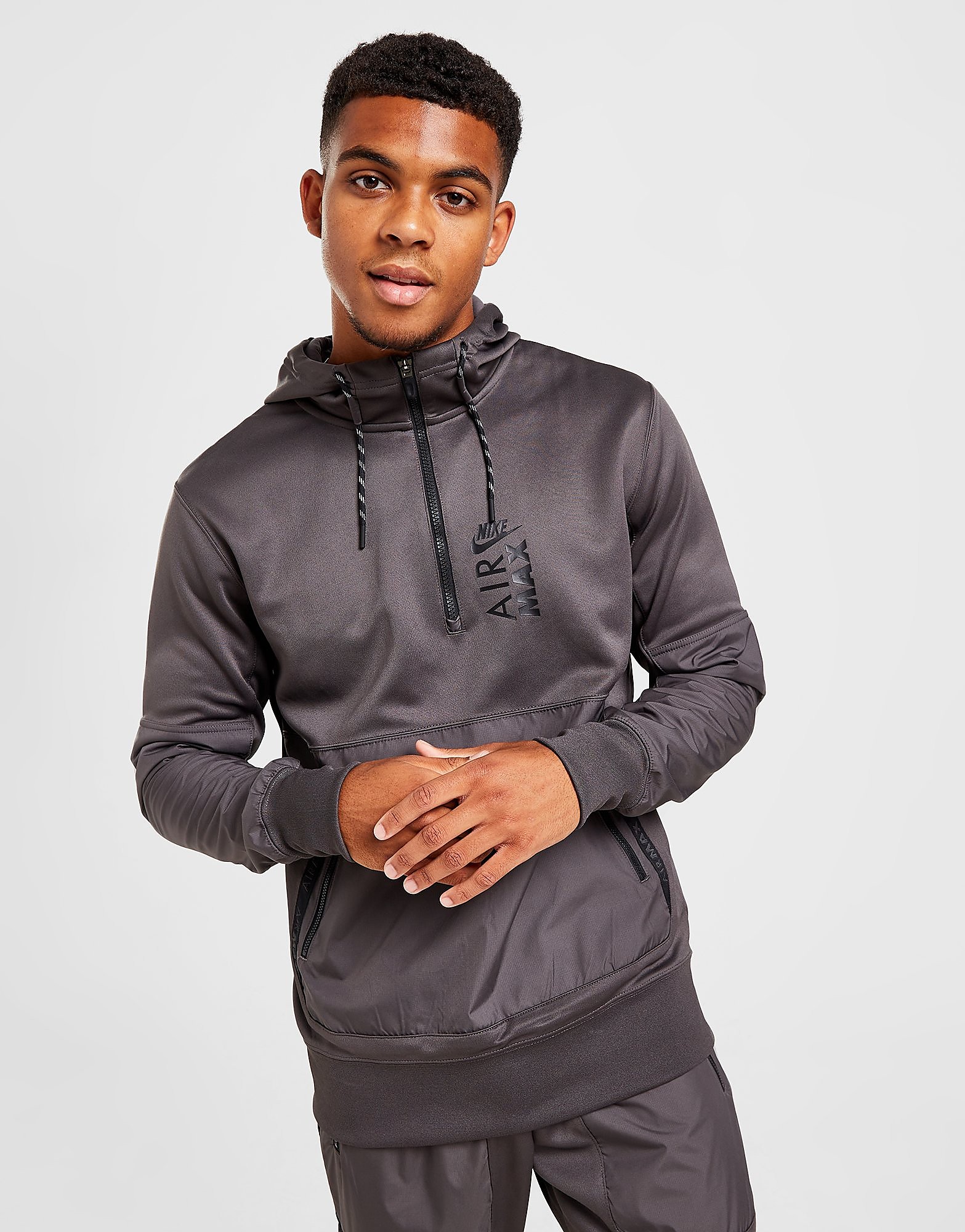 

Nike Air Max 1/2 Zip Hoodie - Only at JD - Grey - Mens, Grey