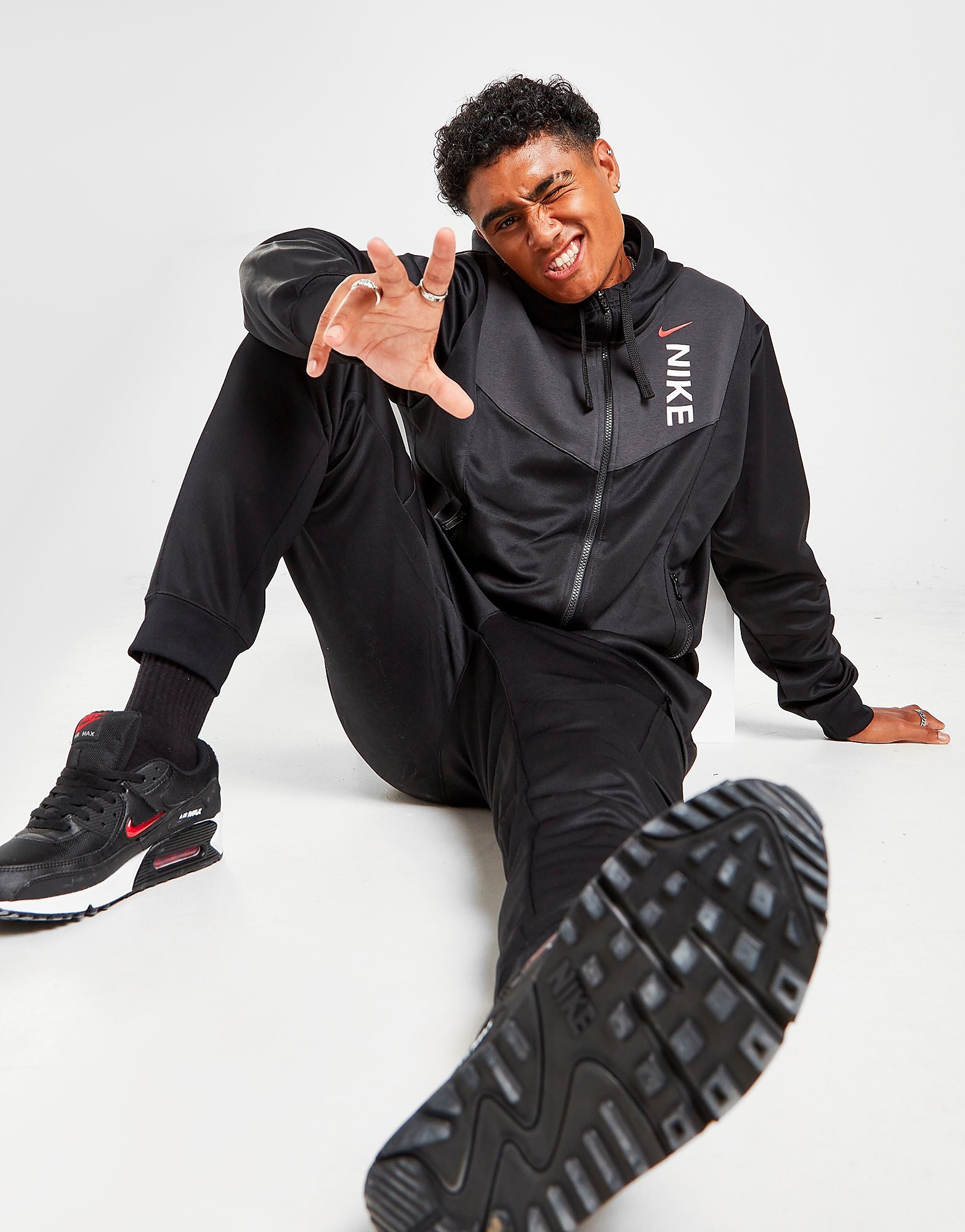 

Nike Hybrid Full Zip Hoodie - Only at JD - Black - Mens, Black