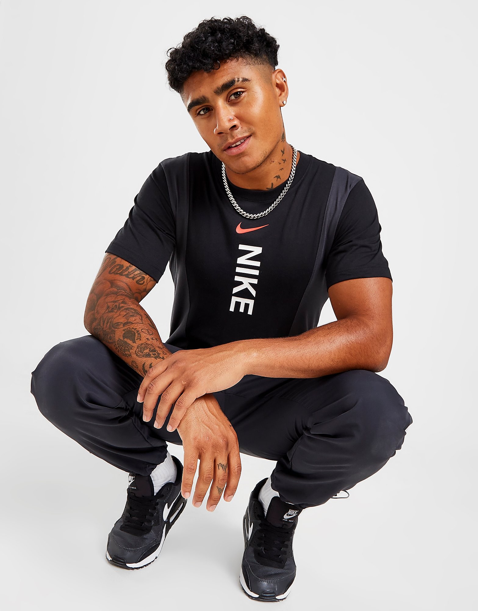 

Nike Hybrid T-Shirt - Only at JD - Black/Black - Mens, Black/Black