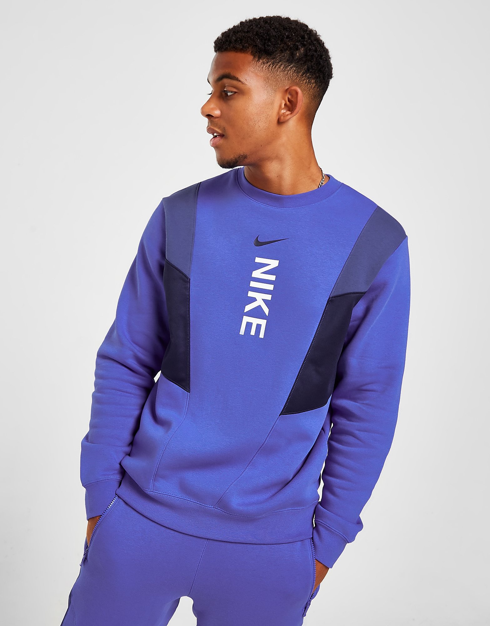 

Nike Hybrid Fleece Crew Sweatshirt - Only at JD - Blue - Mens, Blue