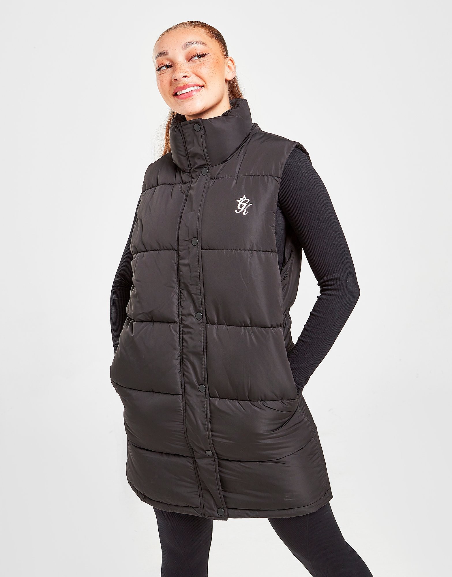 

Gym King Longline Gilet - Black - Womens, Black
