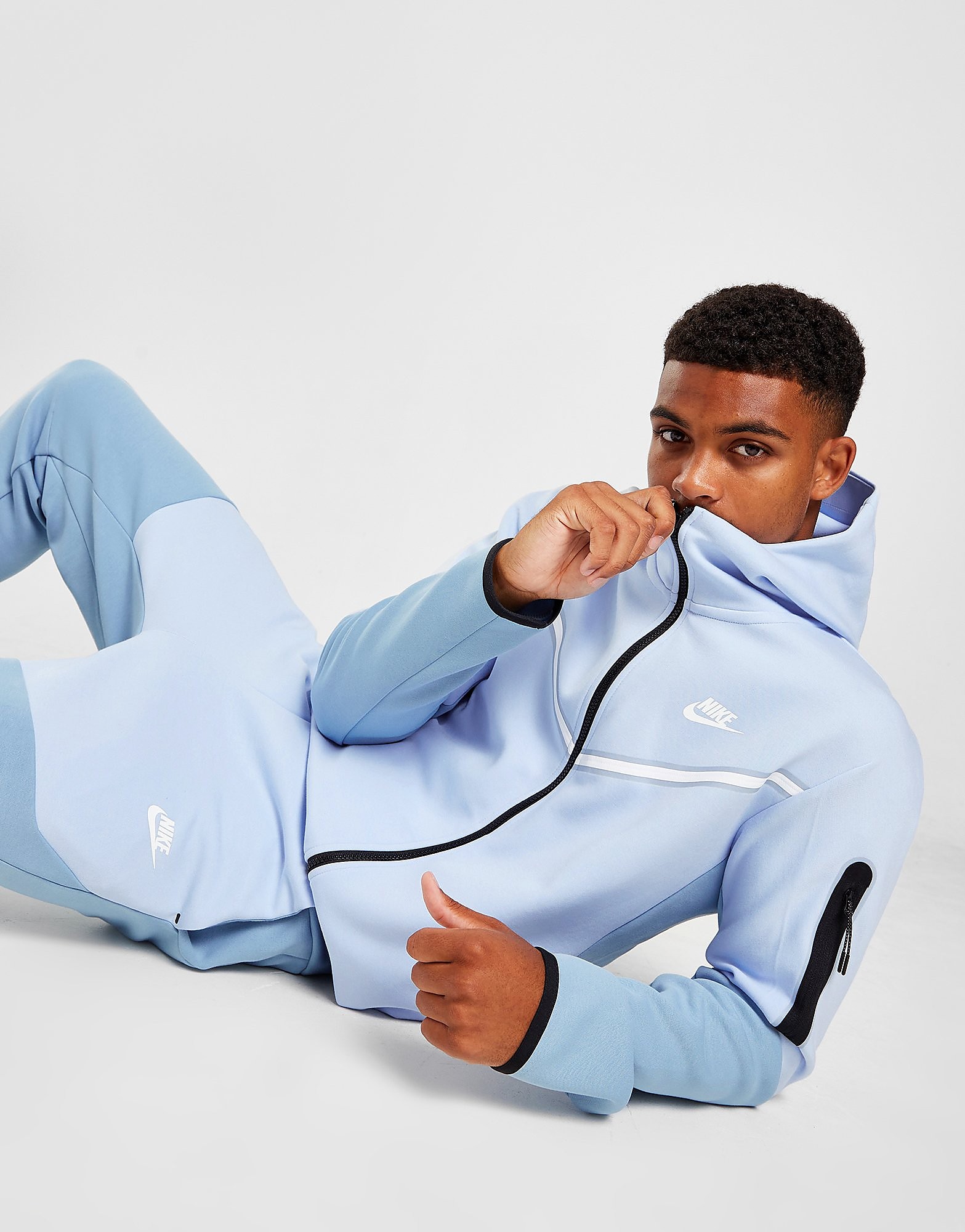 

Nike Tech Fleece Full Zip Hoodie - Blue - Mens, Blue