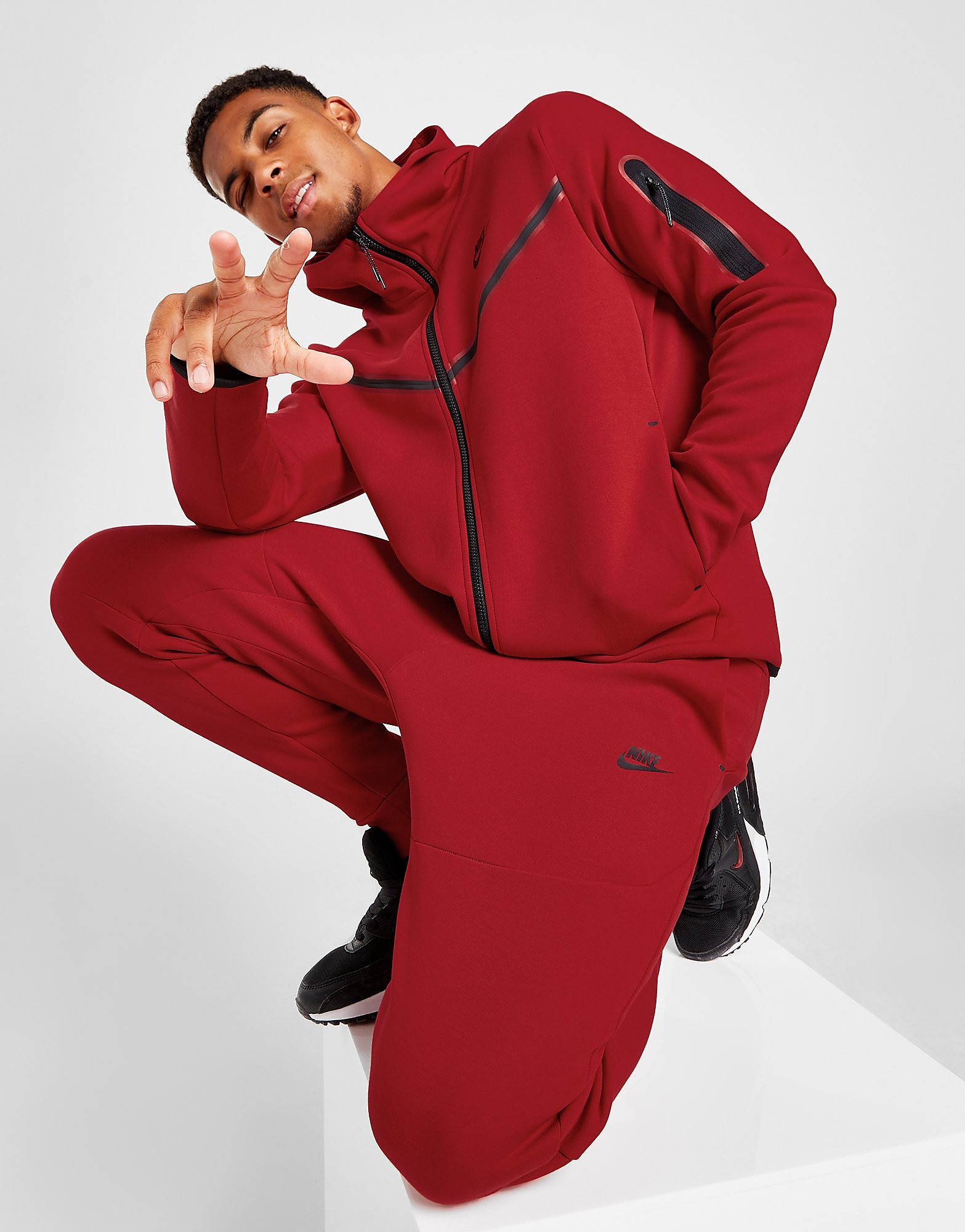

Nike Tech Fleece Joggers - Red - Mens, Red