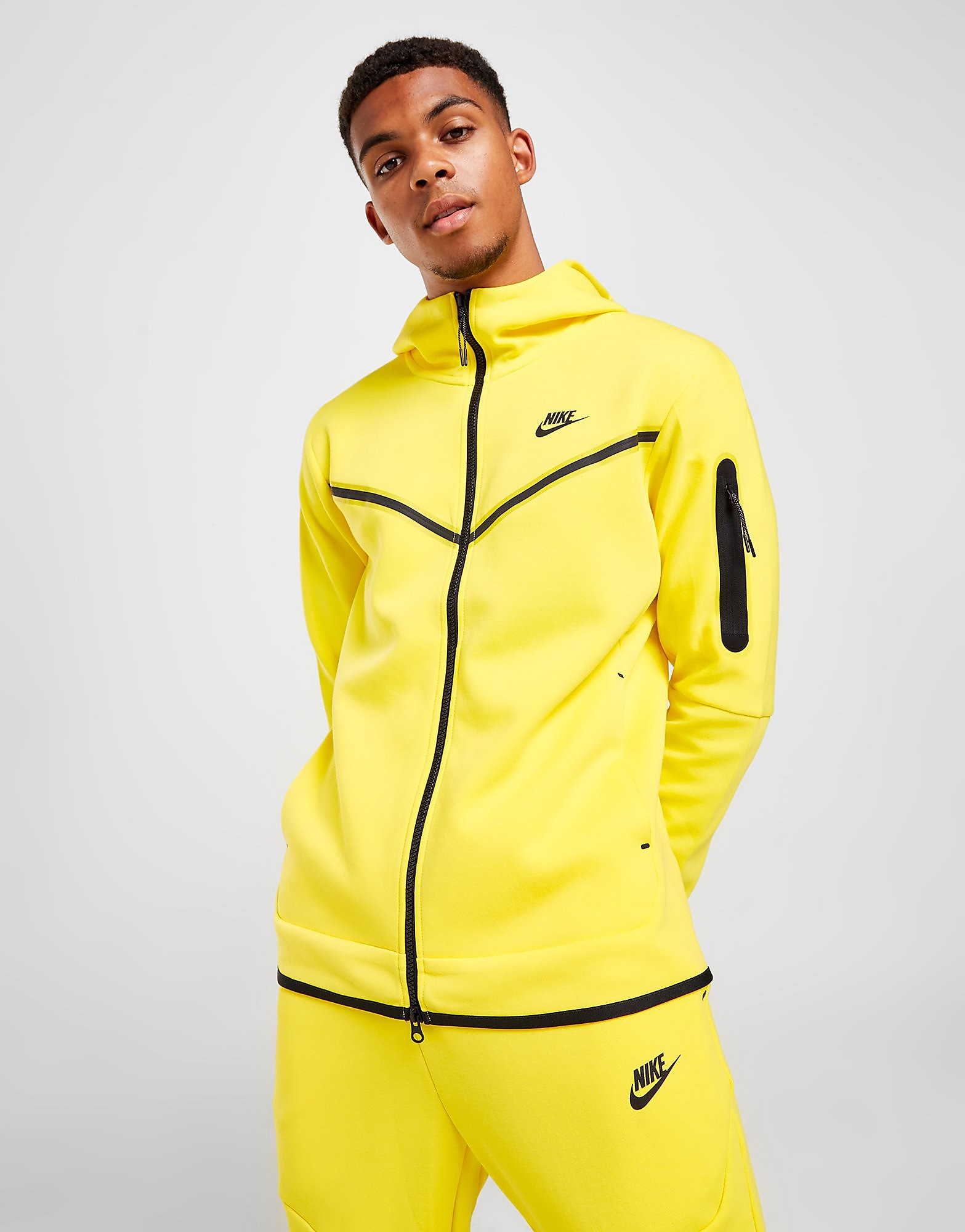 

Nike Tech Fleece Full Zip Hoodie - Yellow - Mens, Yellow