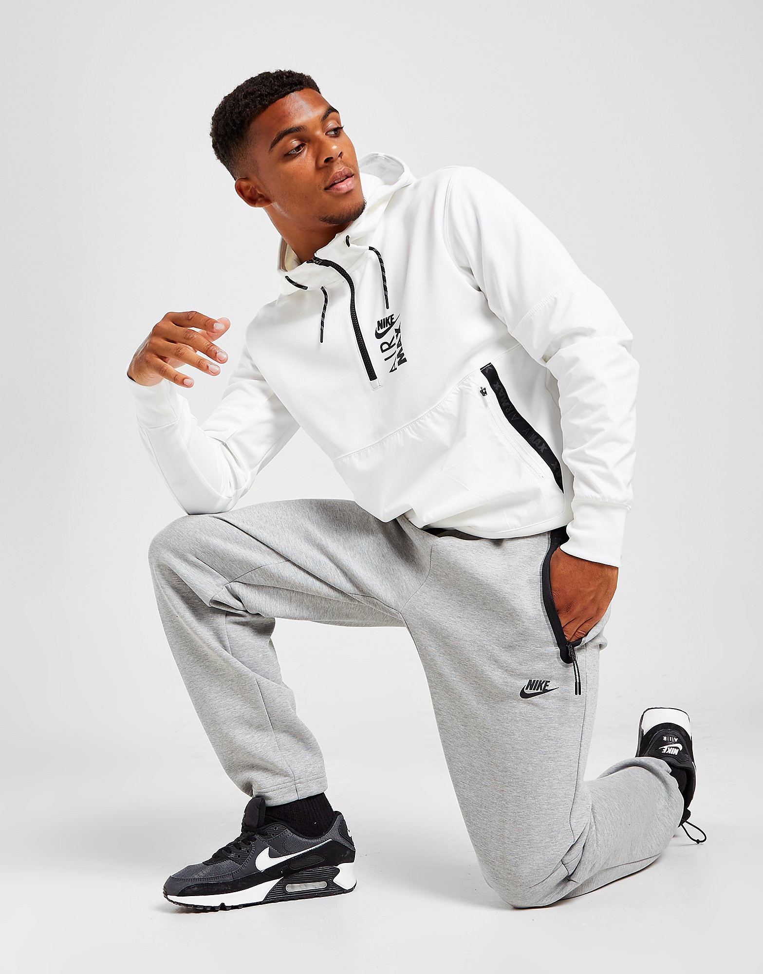 

Nike Tech Open Hem Joggers - Dark Grey/Black - Mens, Dark Grey/Black