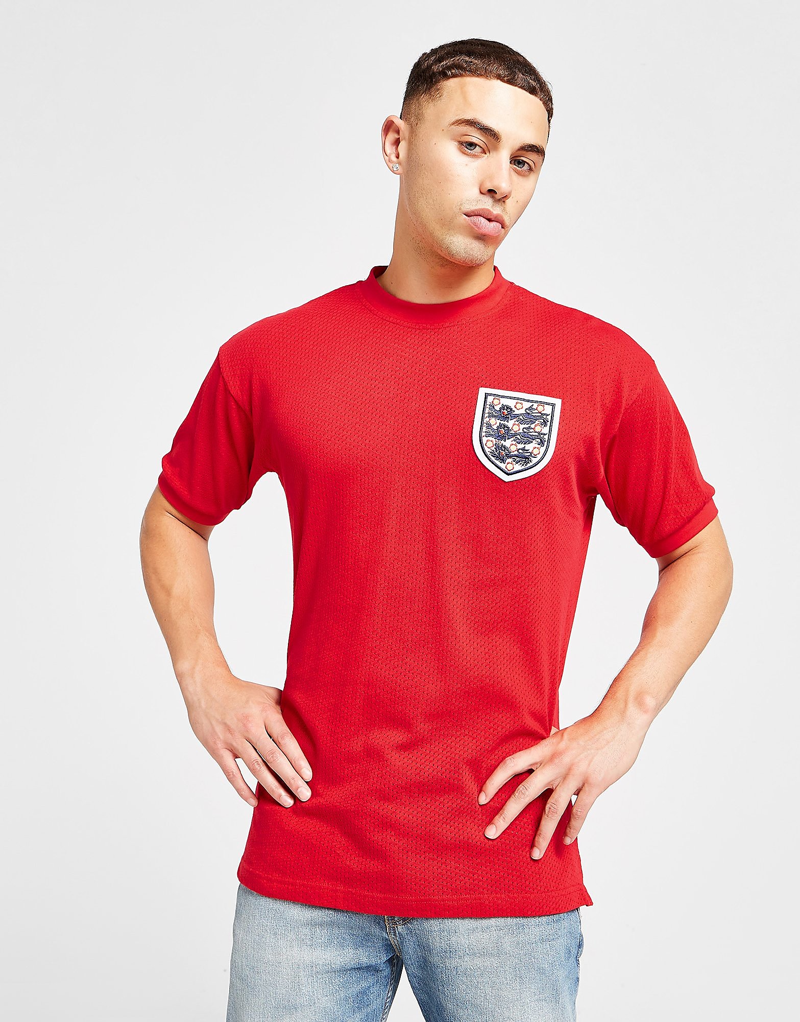 

Score Draw England Mexico '70 Away Retro Shirt - Red - Mens, Red