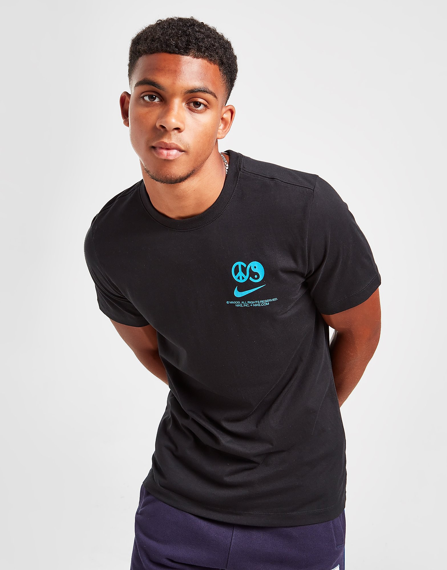 

Nike Sportswear Heatwave T-Shirt - Black/Black - Mens, Black/Black