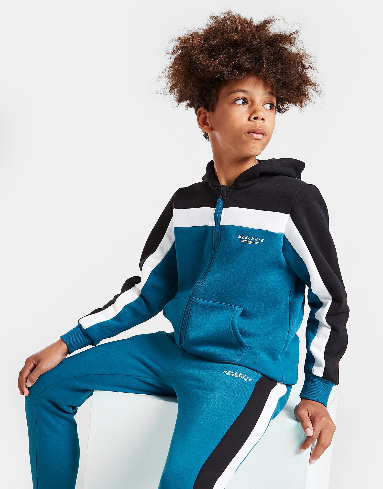 

McKenzie Erwan Colour Block Full Zip Hoodie Junior - Blue - Kids, Blue