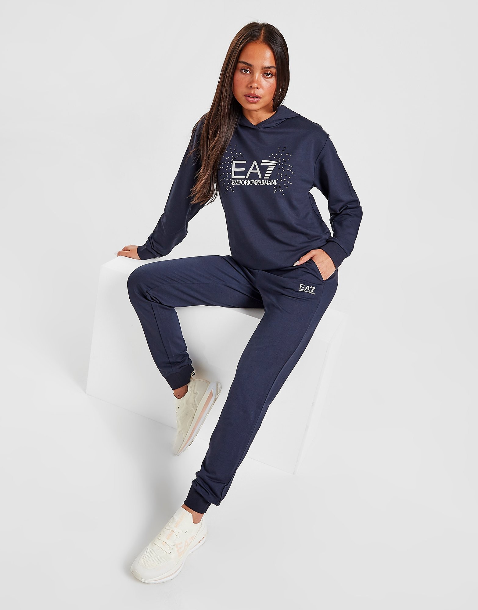 

Emporio Armani EA7 Stud Overhead Tracksuit - Blue - Womens, Blue