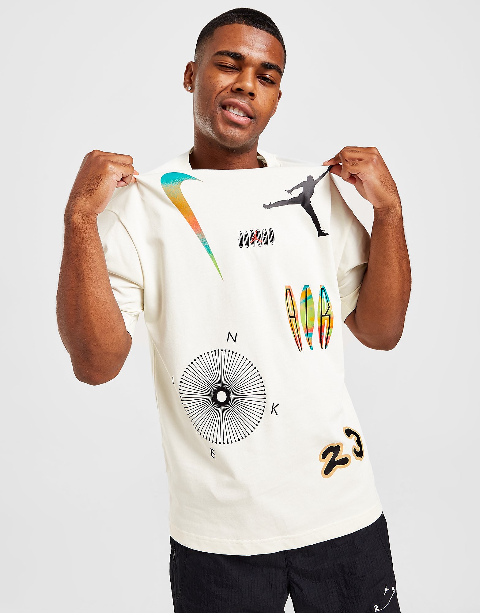 

Jordan MVP All Over Print T-Shirt - White - Mens, White